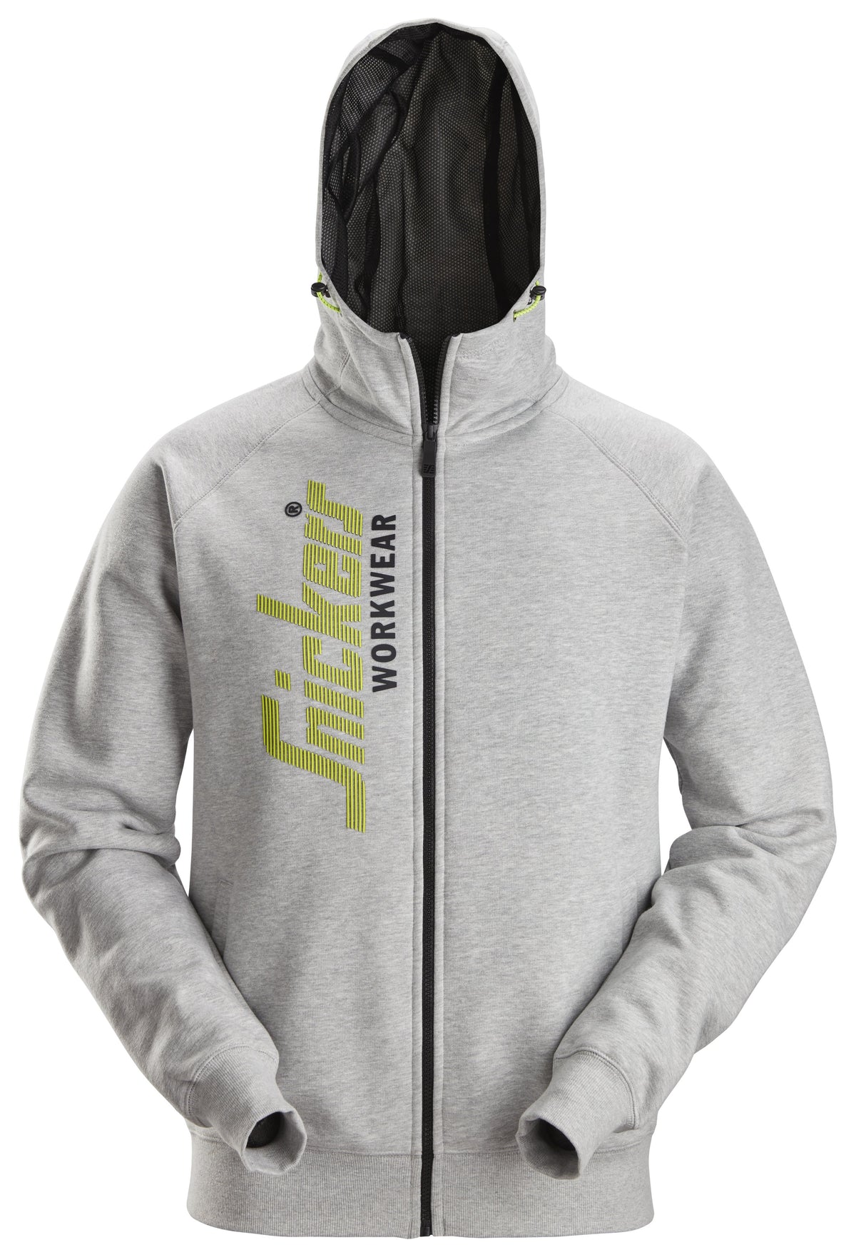 Snickers Workwear Logo Full-Zip Hoodie in Grey Melange