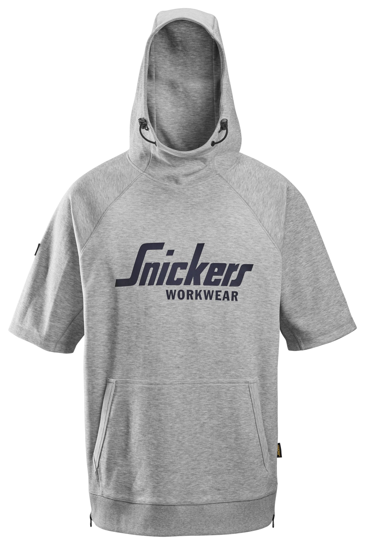 Snickers Workwear Logo Hoodie Short Sleeve in Grey Melange