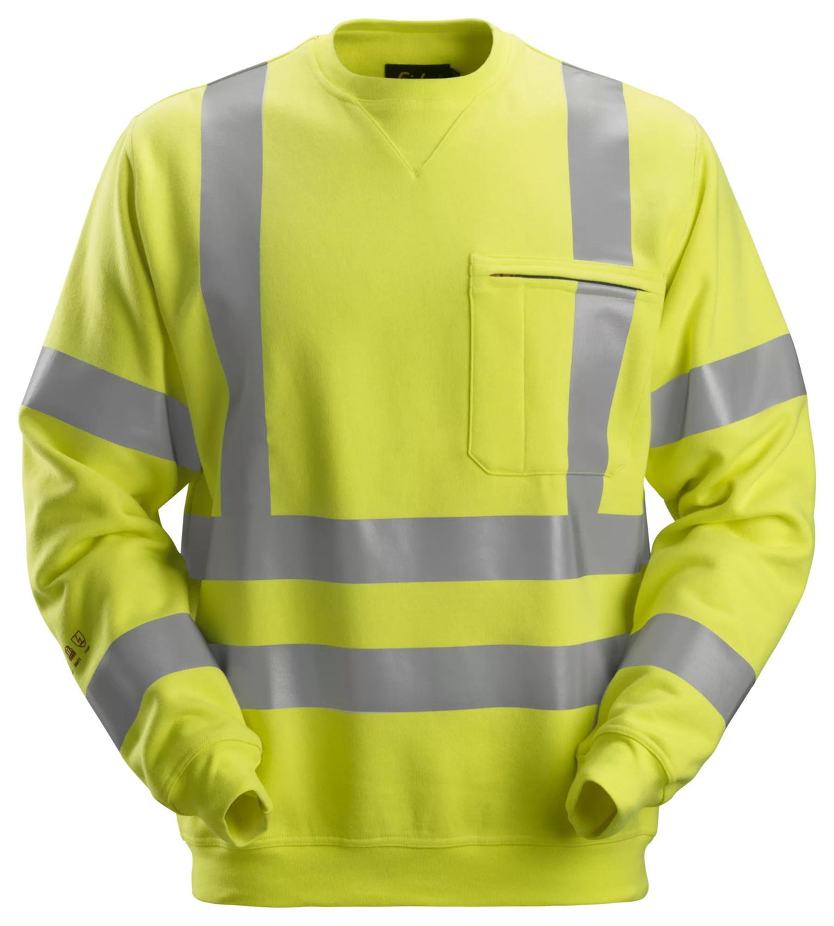 Snickers Workwear ProtecWork, Sweatshirt, High-Vis Class 3 in Hi-Vis Yellow