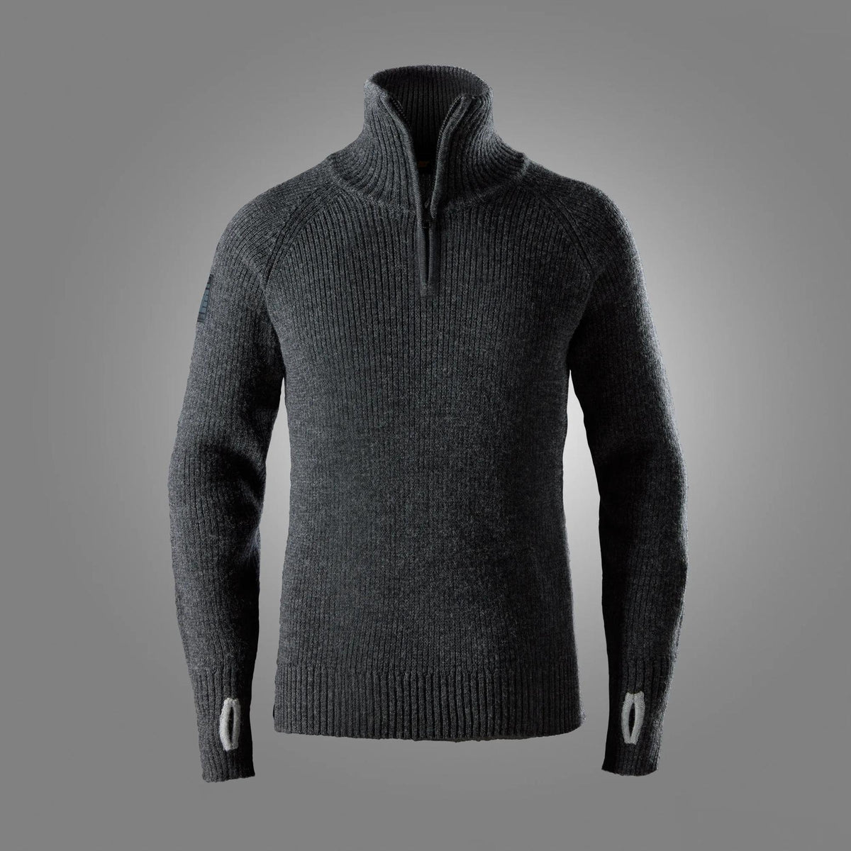 Snickers Workwear AllroundWork, ½-Zip Wool Sweater in Anthracite Melange
