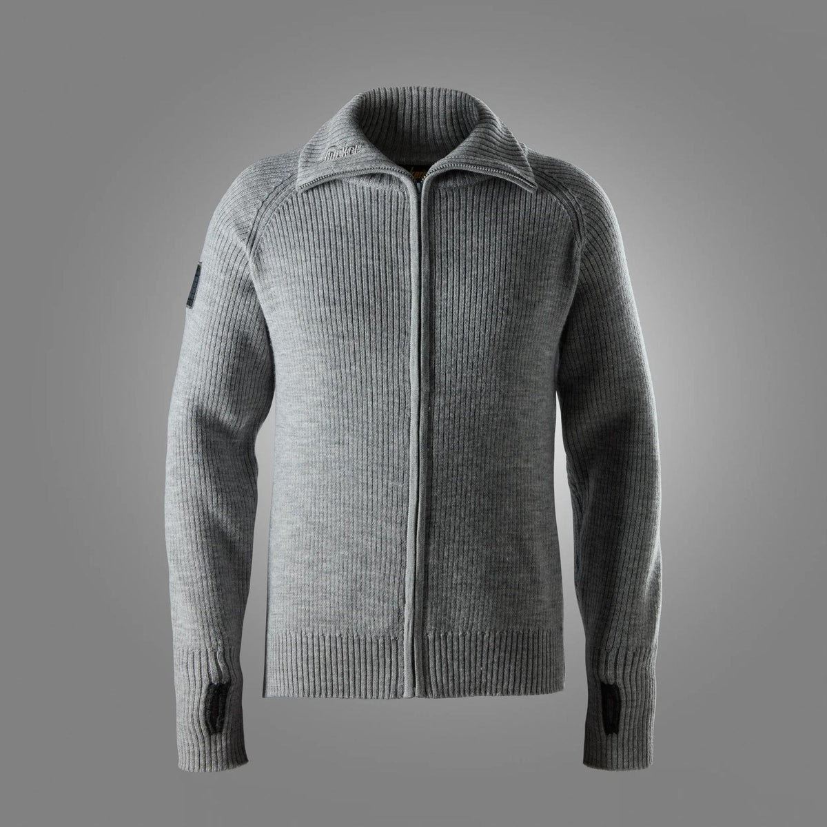 Snickers Workwear Wool Full Zip Sweater in Grey Melange