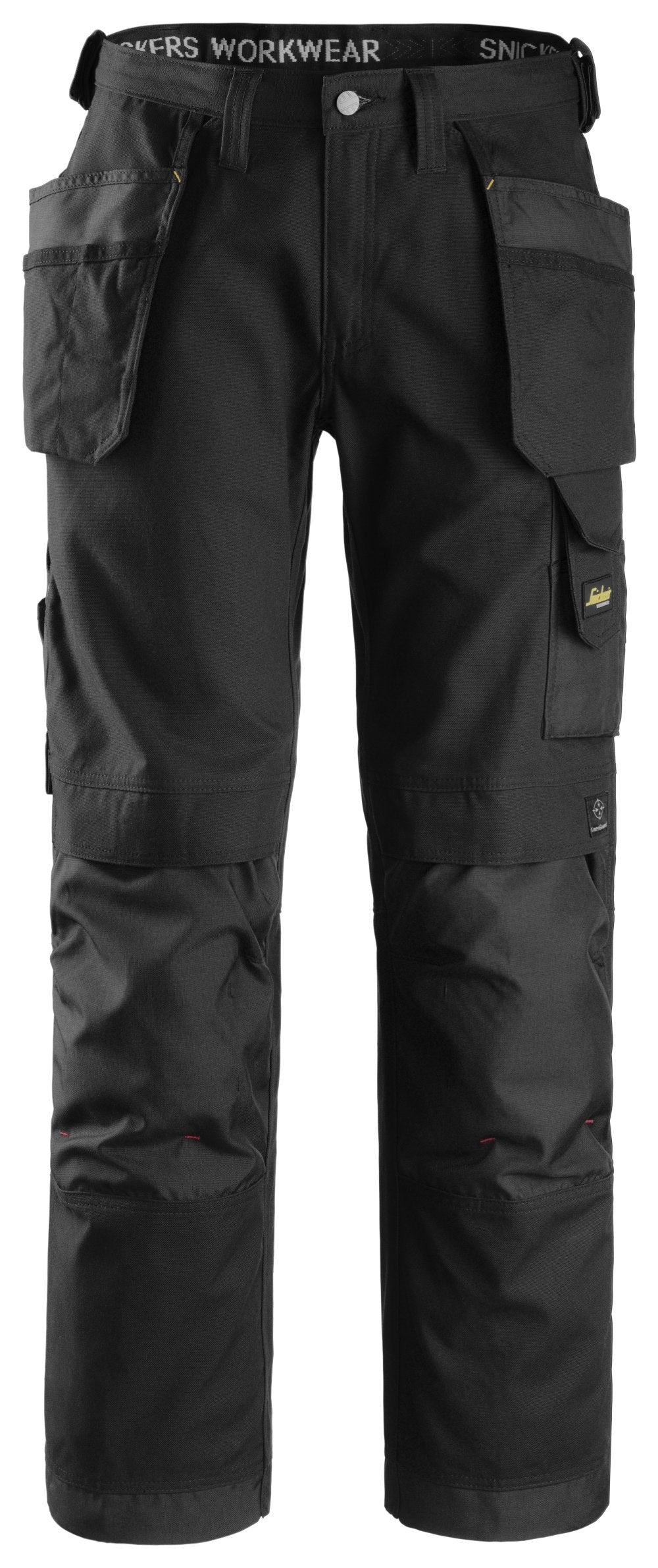 Snickers Workwear Craftsmen Holster Pockets Trousers, Canvas+ in Black/Black