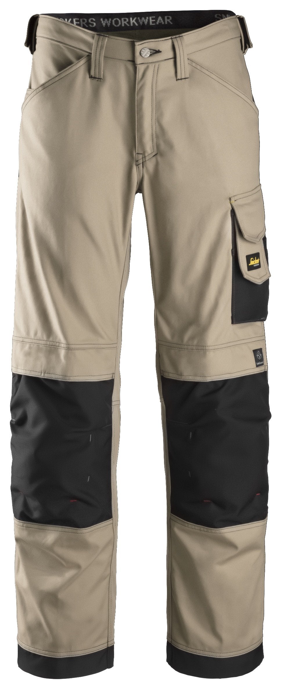 Snickers Workwear Craftsmen Trousers, Canvas+ in Khaki/Black
