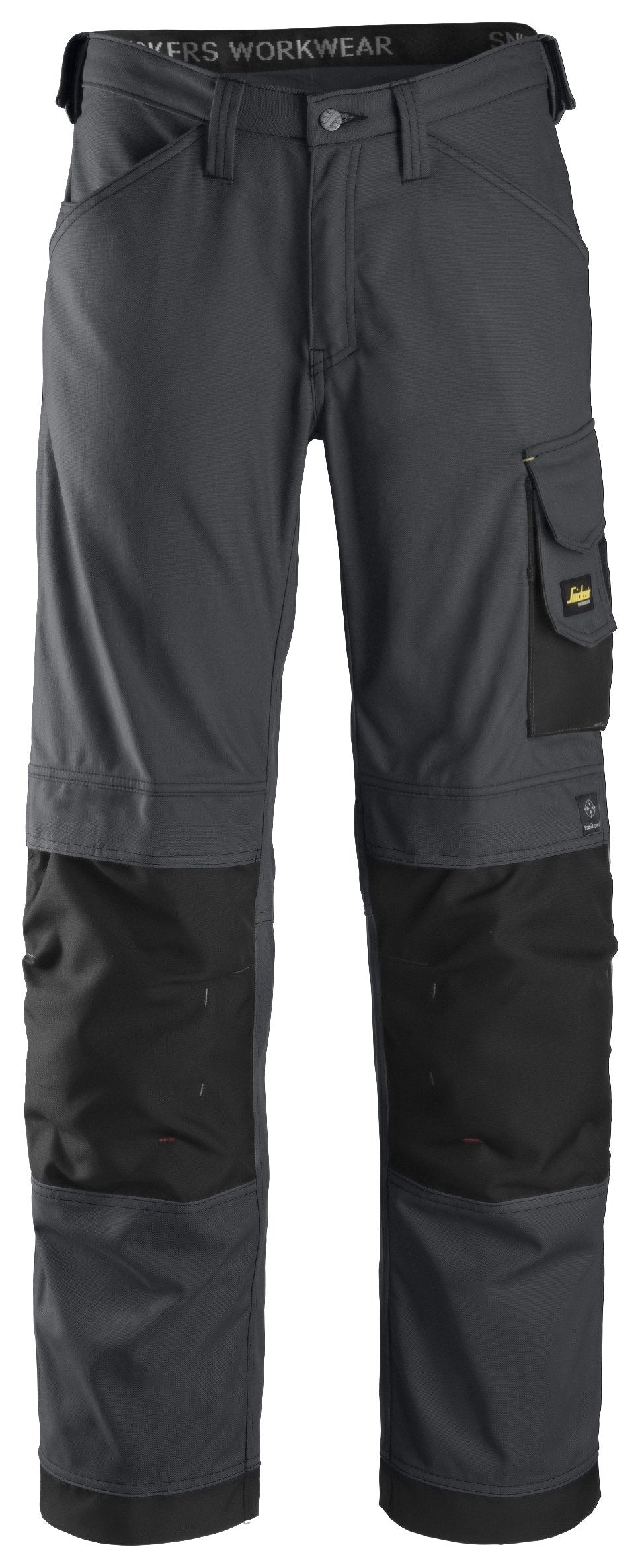 Snickers Workwear Craftsmen Trousers, Canvas+ in Steel Grey/Black