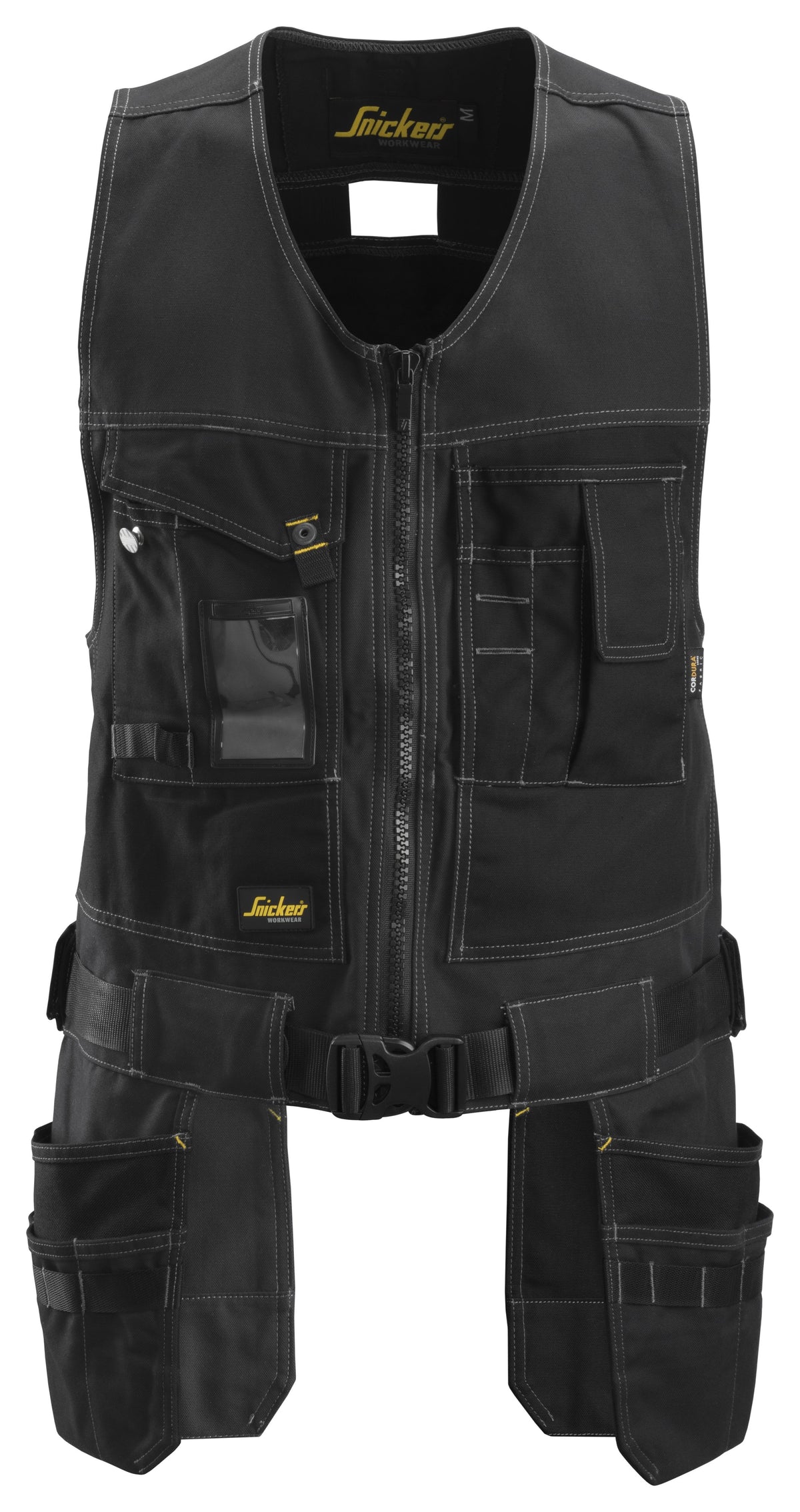 Snickers Workwear AllroundWork, Toolvest Canvas Stretch Holster Pockets in Black/Black