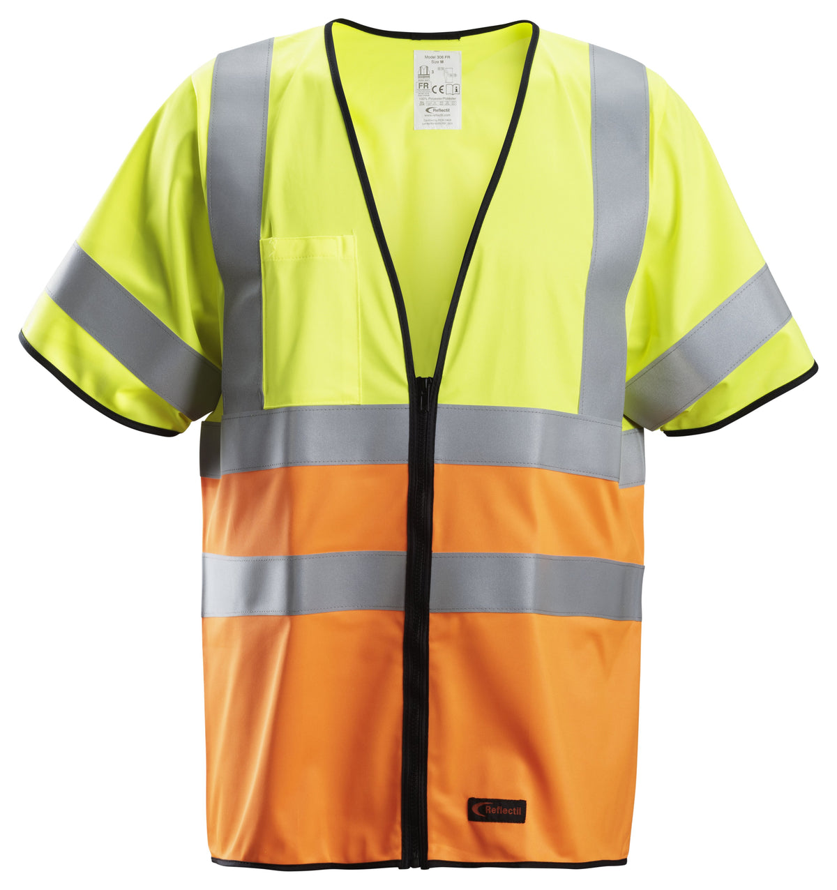 Snickers Workwear ProtecWork, Vest, High-Vis Class 3/2 in Hi-Vis Yellow/Hi-Vis Orange
