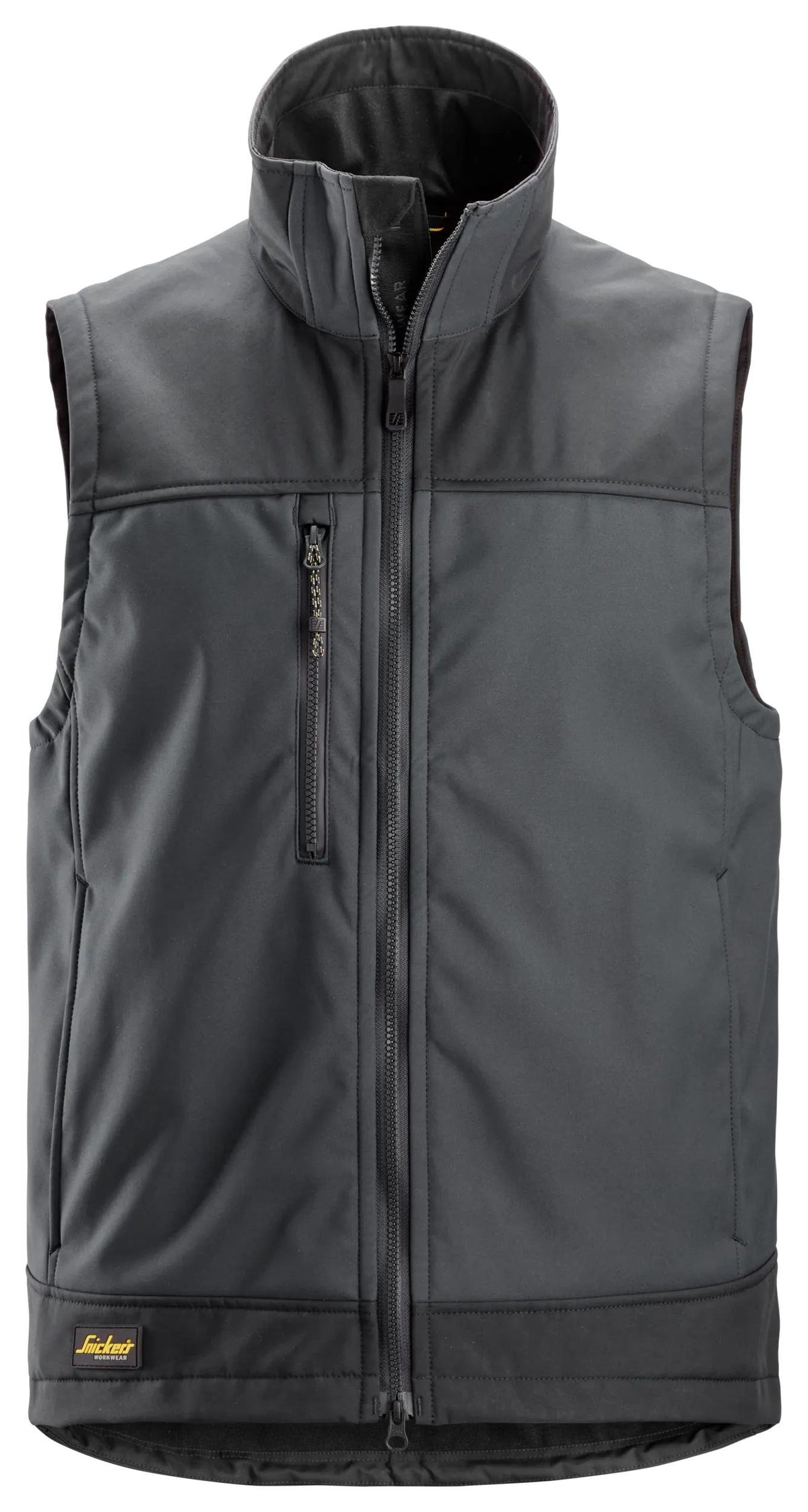 Snickers Workwear AllroundWork, Softshell Stretch Vest in Steel Grey/Dark Steel Grey