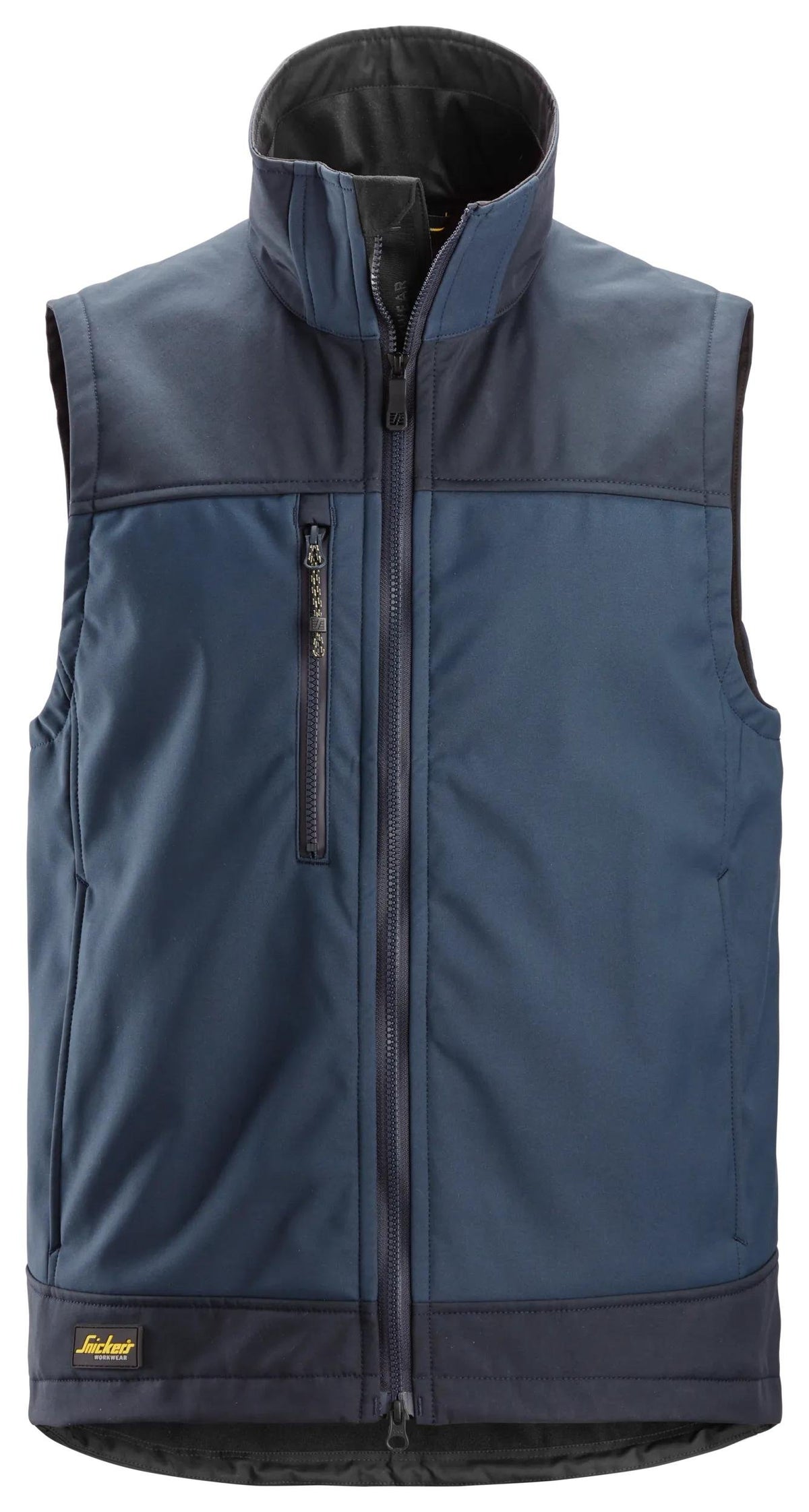Snickers Workwear AllroundWork, Softshell Stretch Vest in Navy/Dark Navy