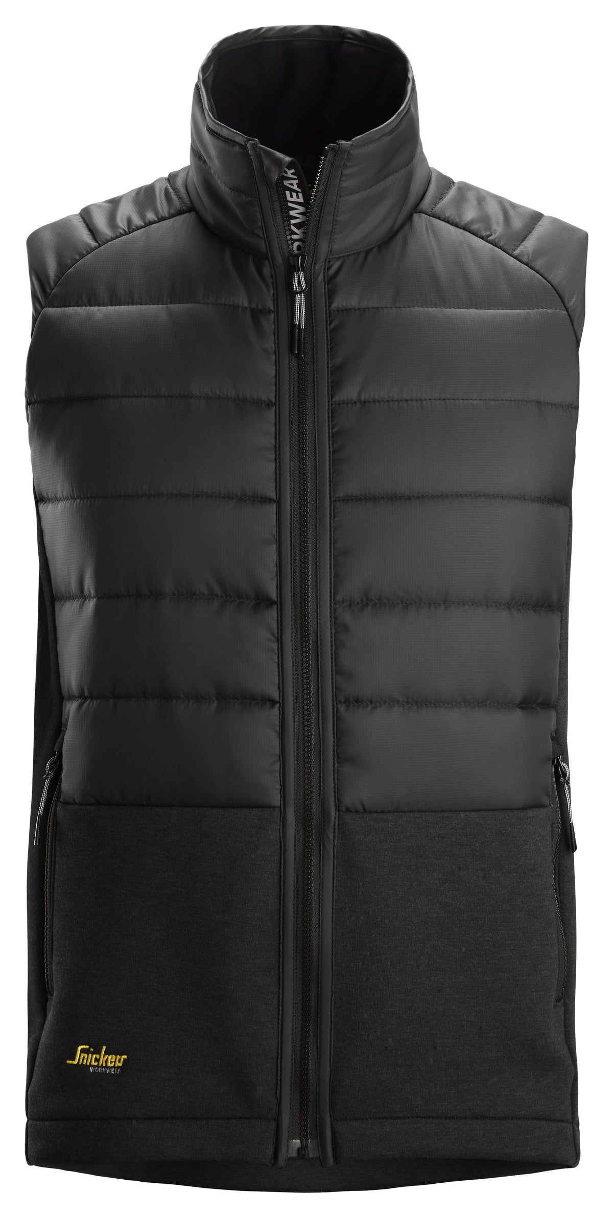 Snickers Workwear FlexiWork, Hybrid Vest in Black/Black