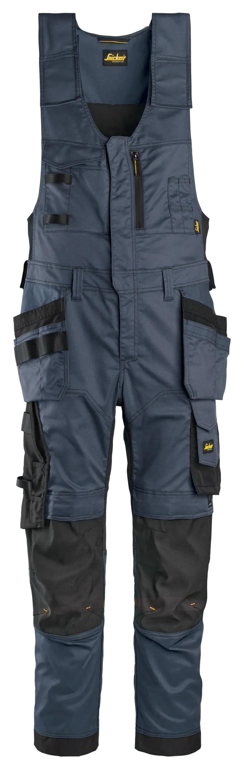 Snickers Workwear AllroundWork, Stretch One-piece Trousers Holster Pockets in Navy/Black