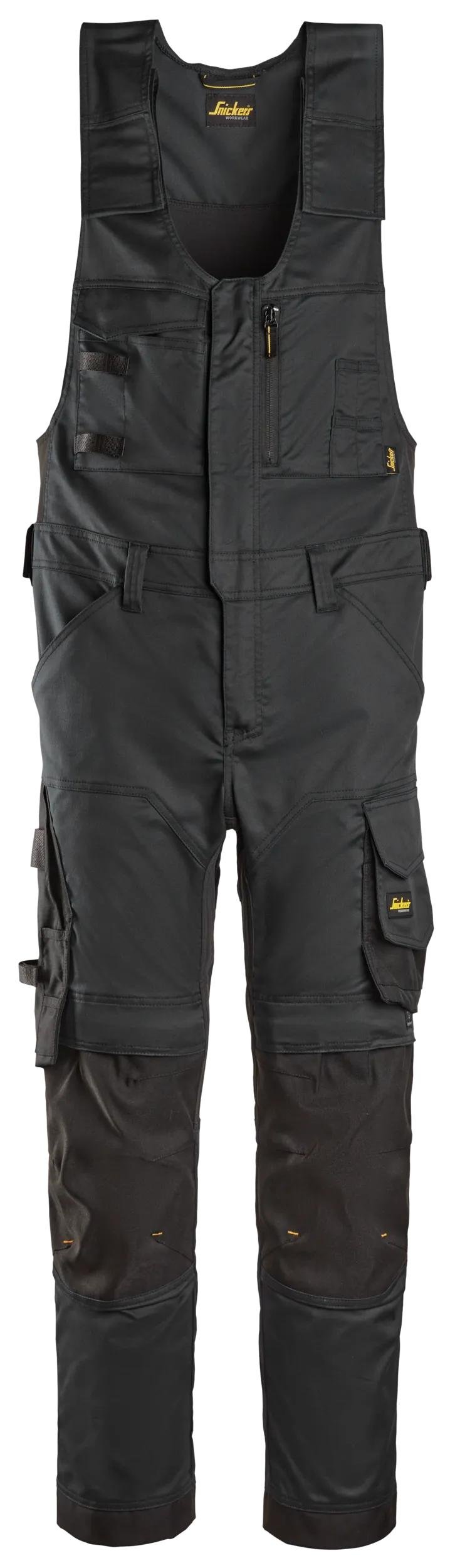 Snickers Workwear AllroundWork, Stretch One-piece Trousers in Black/Black