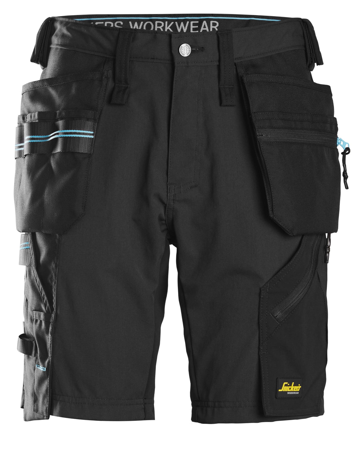 Snickers Workwear LiteWork, 37.5® Work Shorts Holster Pockets in Black/Black