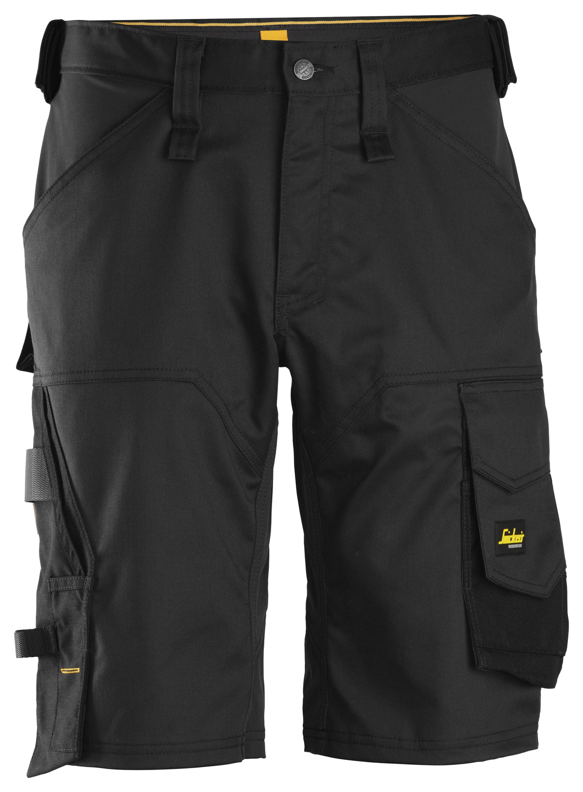Snickers Workwear AllroundWork, Stretch Loose Fit Work Shorts in Black/Black