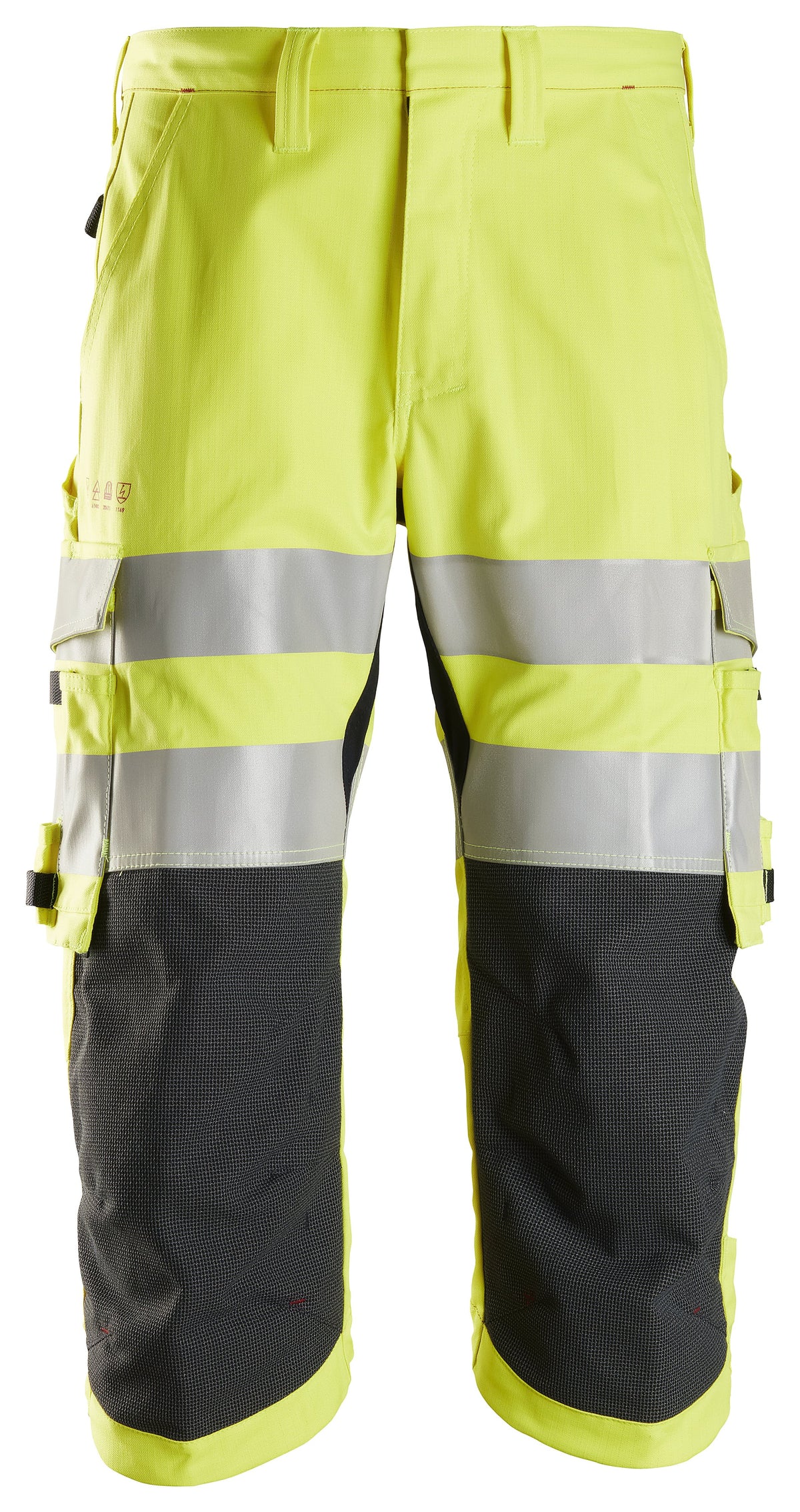 Snickers Workwear ProtecWork, Pirates Trousers, High-Vis Class 2 in Hi-Vis Yellow