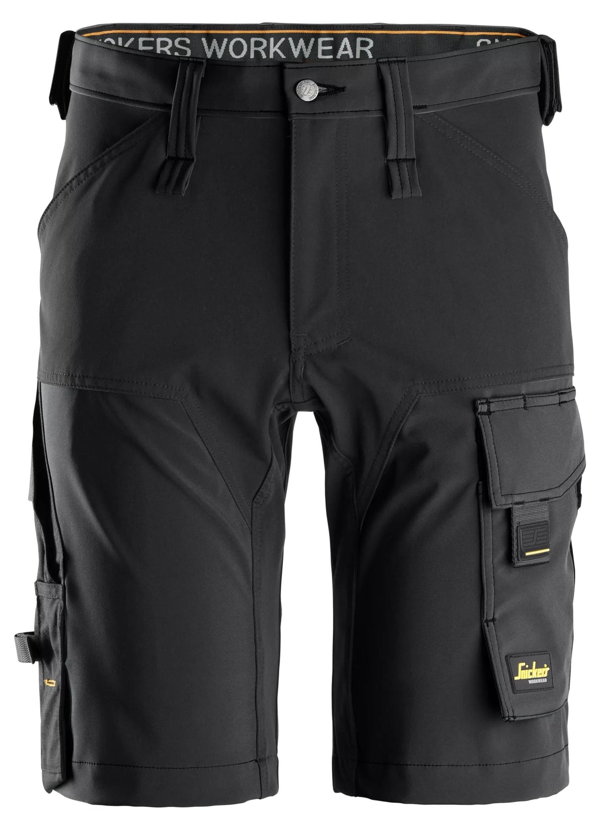 Snickers Workwear AllroundWork, 4-way Stretch Shorts in Black/Black