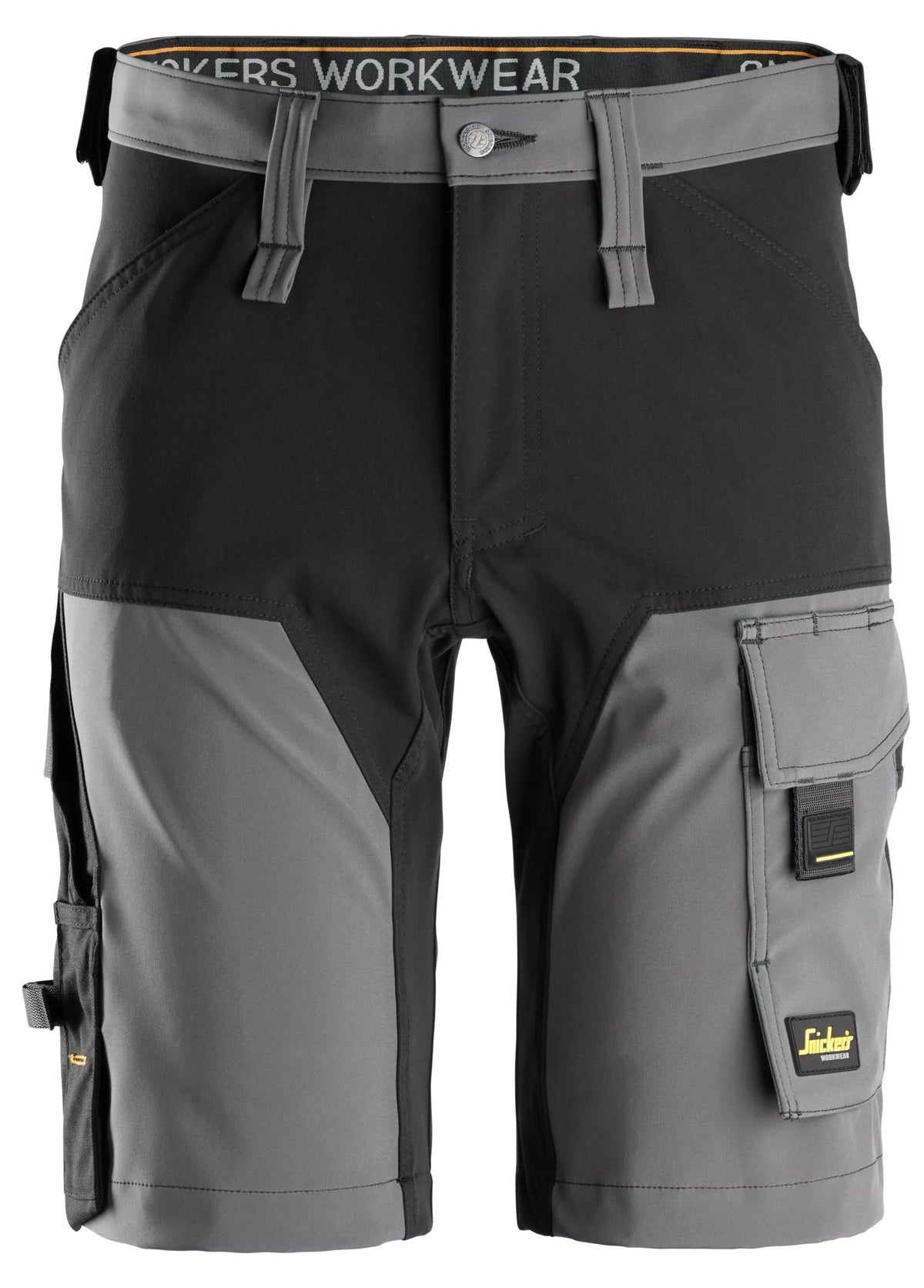 Snickers Workwear AllroundWork, 4-way Stretch Shorts in Steel Grey/Black