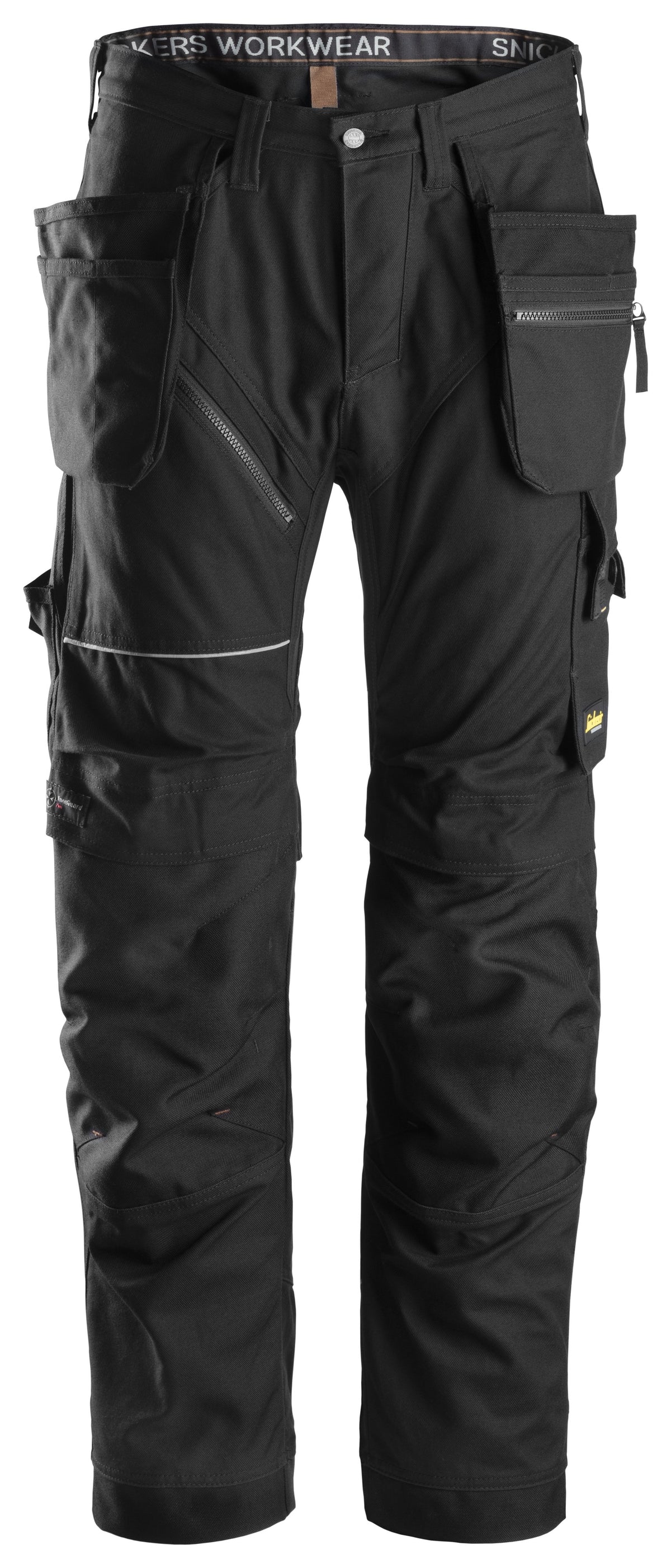 Snickers Workwear RuffWork, Work Trousers+ Holster Pockets in Black/Black
