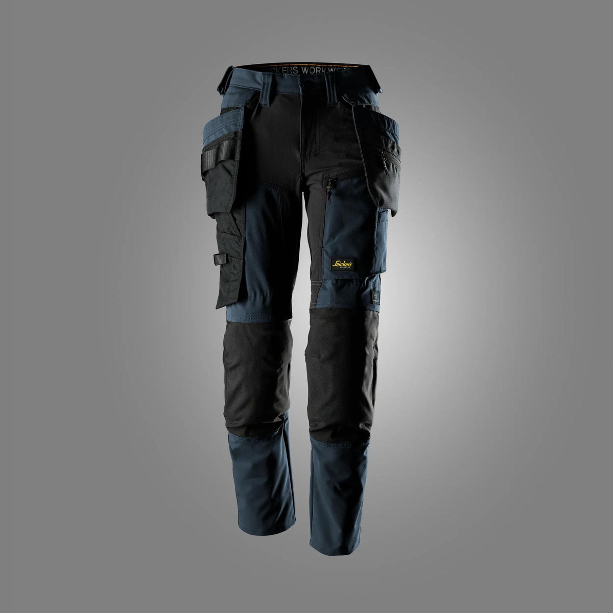 Snickers Workwear AllroundWork, Women’s Stretch Trousers Detachable Holster Pockets in Navy/Black