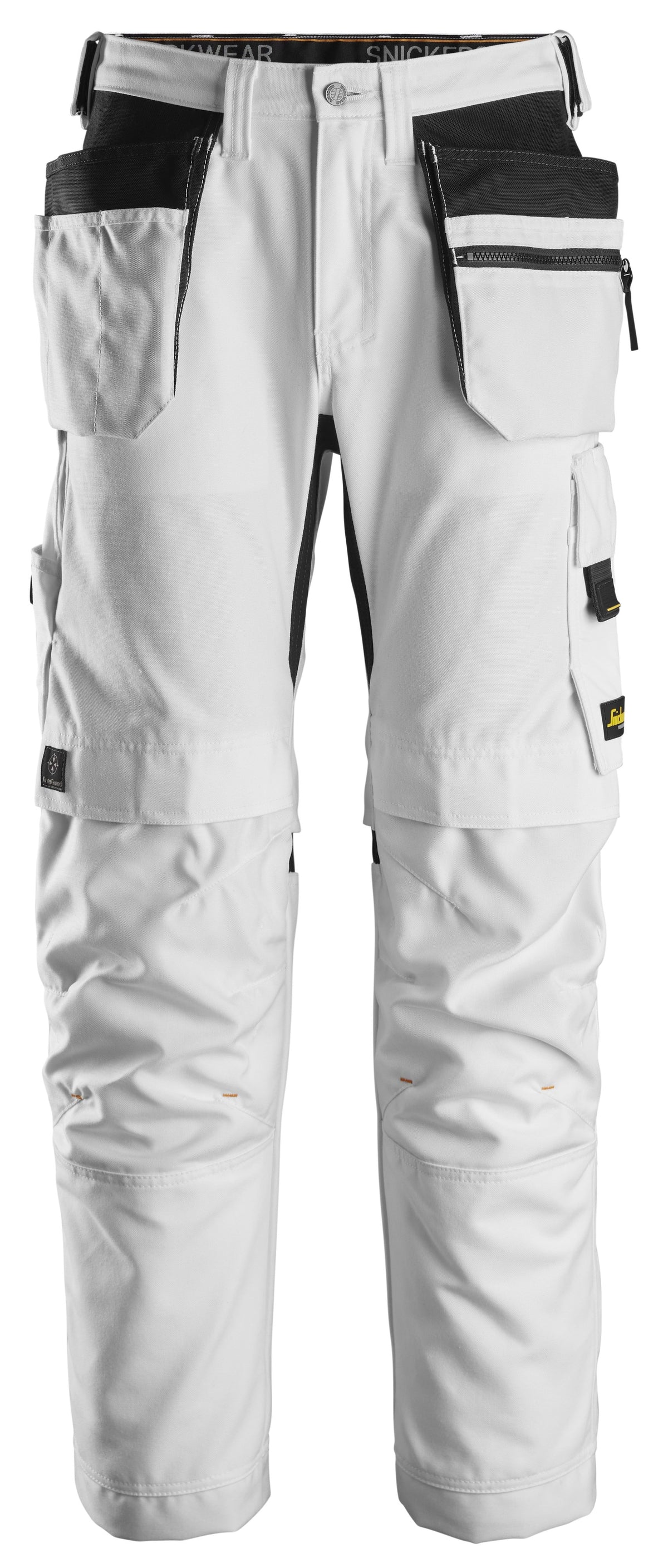 Snickers Workwear AllroundWork, Canvas+ Stretch Work Trousers+ Holster Pockets in White/White