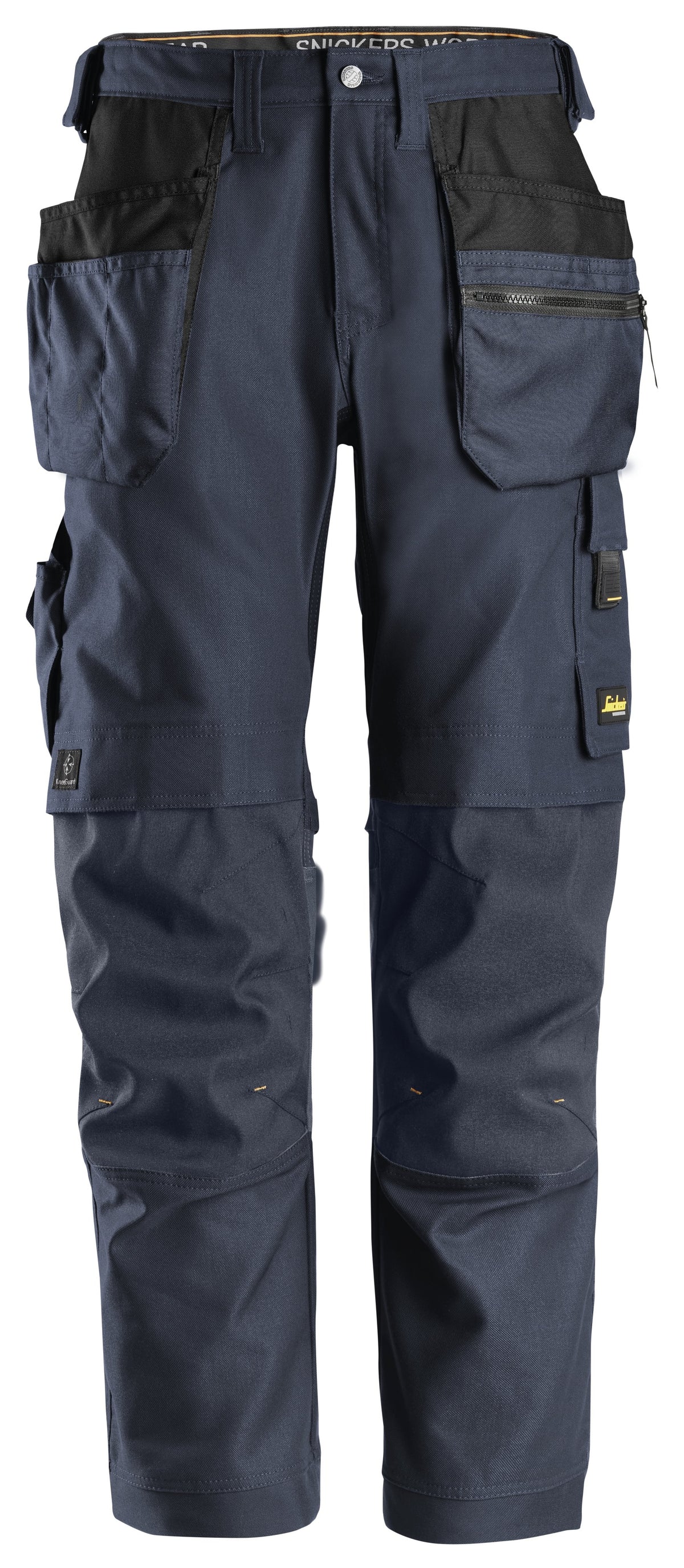 Snickers Workwear AllroundWork, Canvas+ Stretch Work Trousers+ Holster Pockets in Navy/Navy