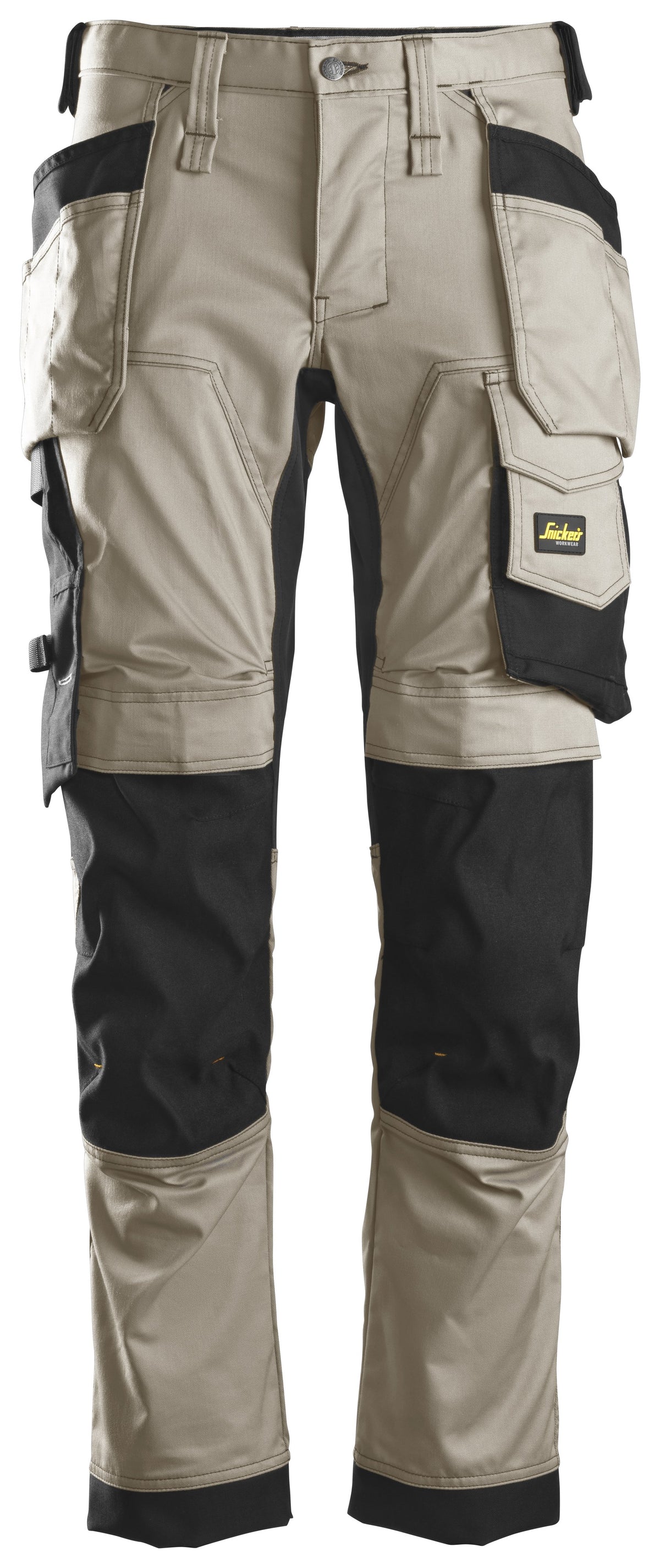 Snickers Workwear AllroundWork, Stretch Trousers Holster Pockets in Khaki/Black