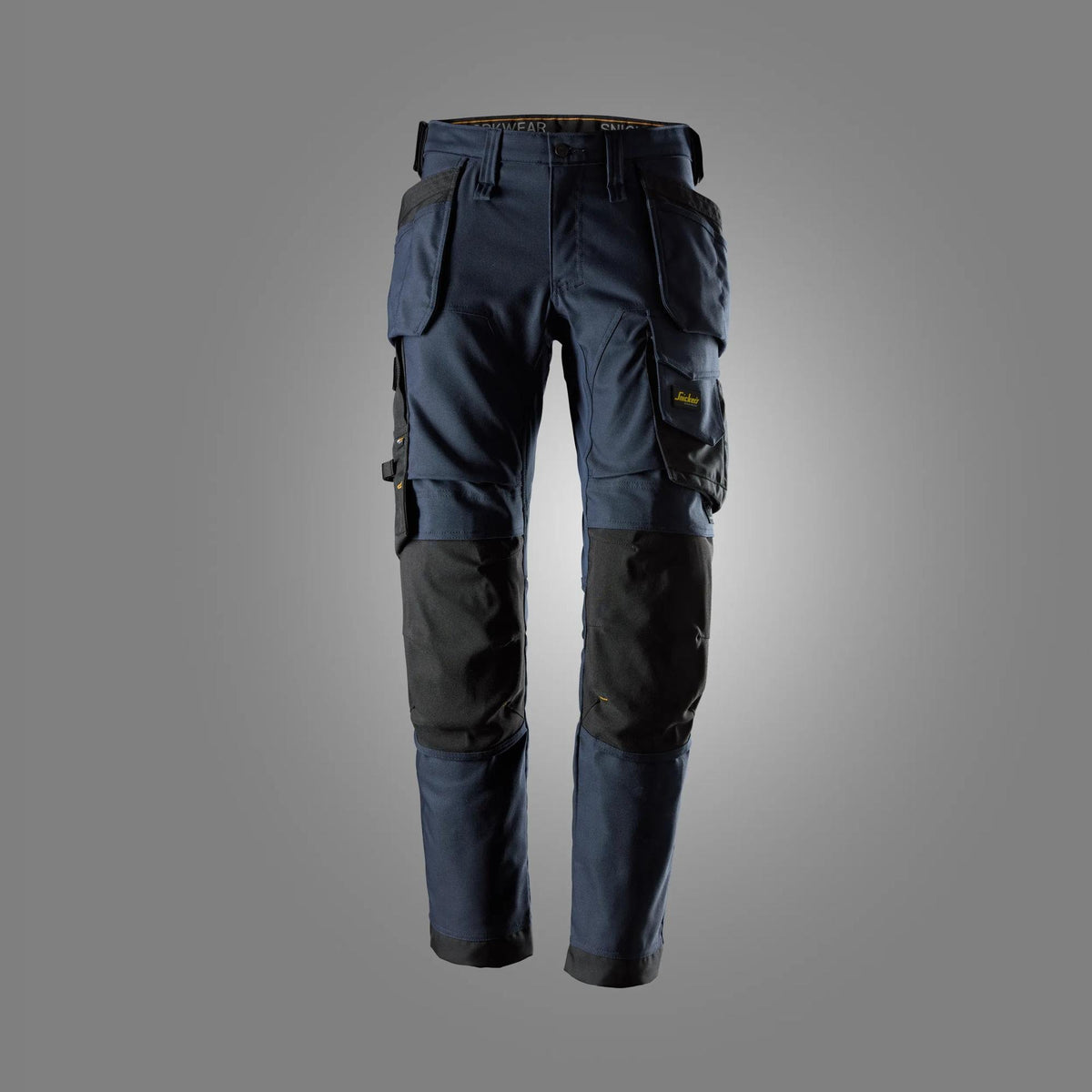 Snickers Workwear AllroundWork, Canvas Stretch Trousers Holster Pockets in Navy/Black