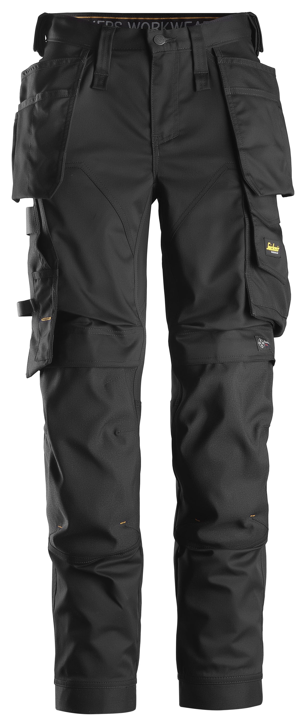 Snickers Workwear AllroundWork, Women's Stretch Trousers Holster Pockets in Black/Black