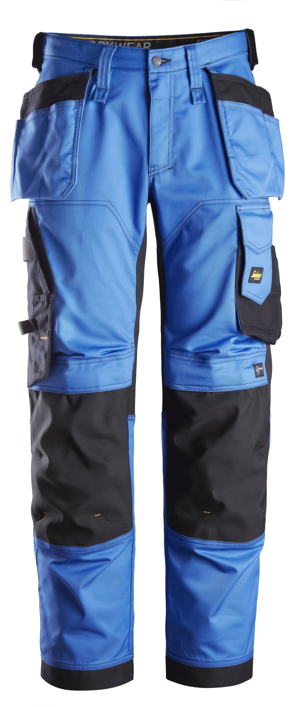 Snickers Workwear AllroundWork, Stretch Loose Fit Work Trousers Holster Pockets in True Blue/Black