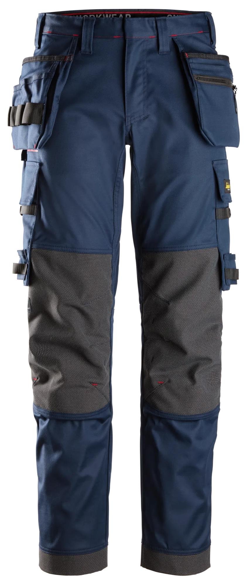Snickers Workwear ProtecWork, Stretch Work Trousers Holster Pockets in Navy
