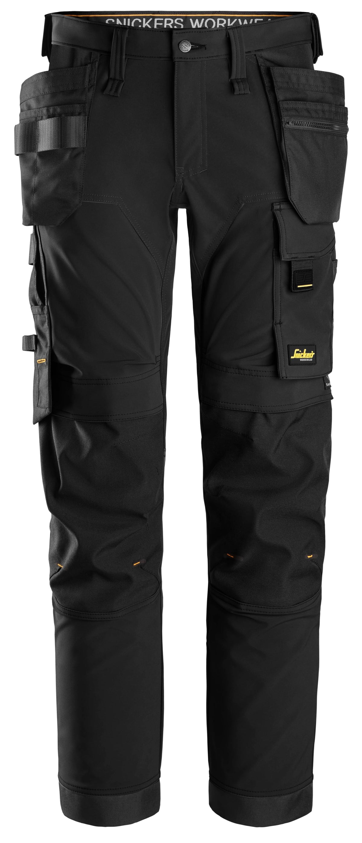 Snickers Workwear AllroundWork, 4-way Stretch Trousers Holster Pockets in Black/Black