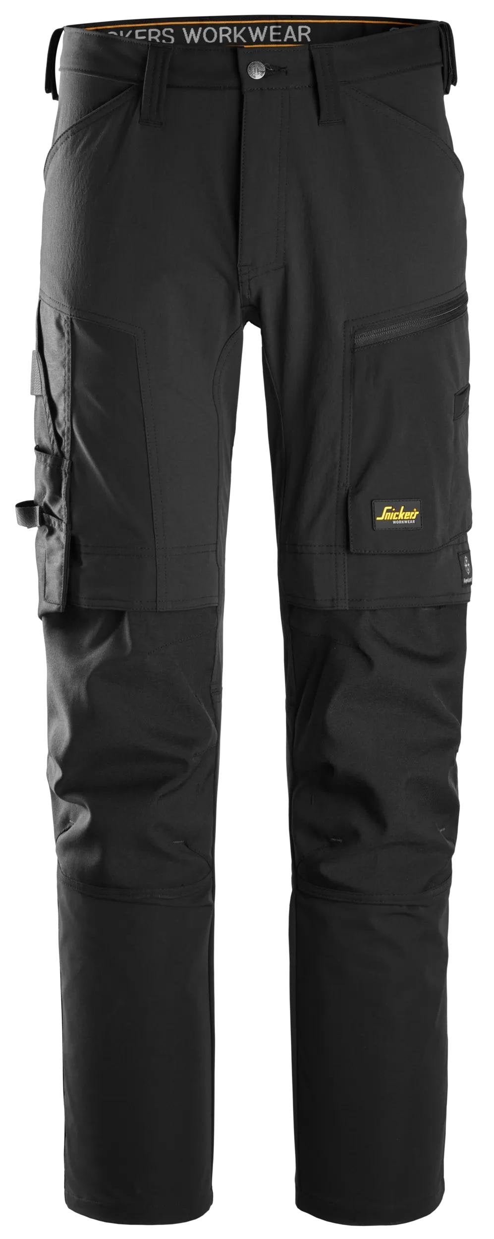 Snickers Workwear AllroundWork, Stretch Trousers in Black/Black