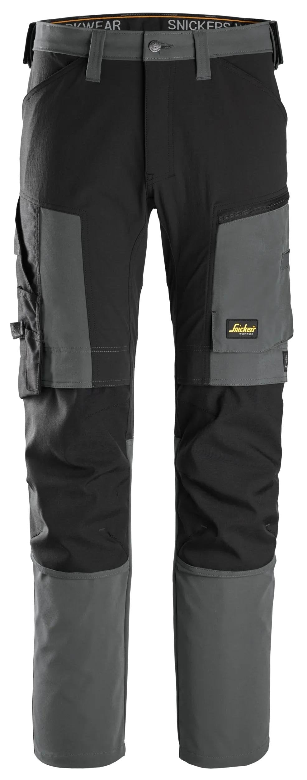 Snickers Workwear AllroundWork, Stretch Trousers in Steel Grey/Black