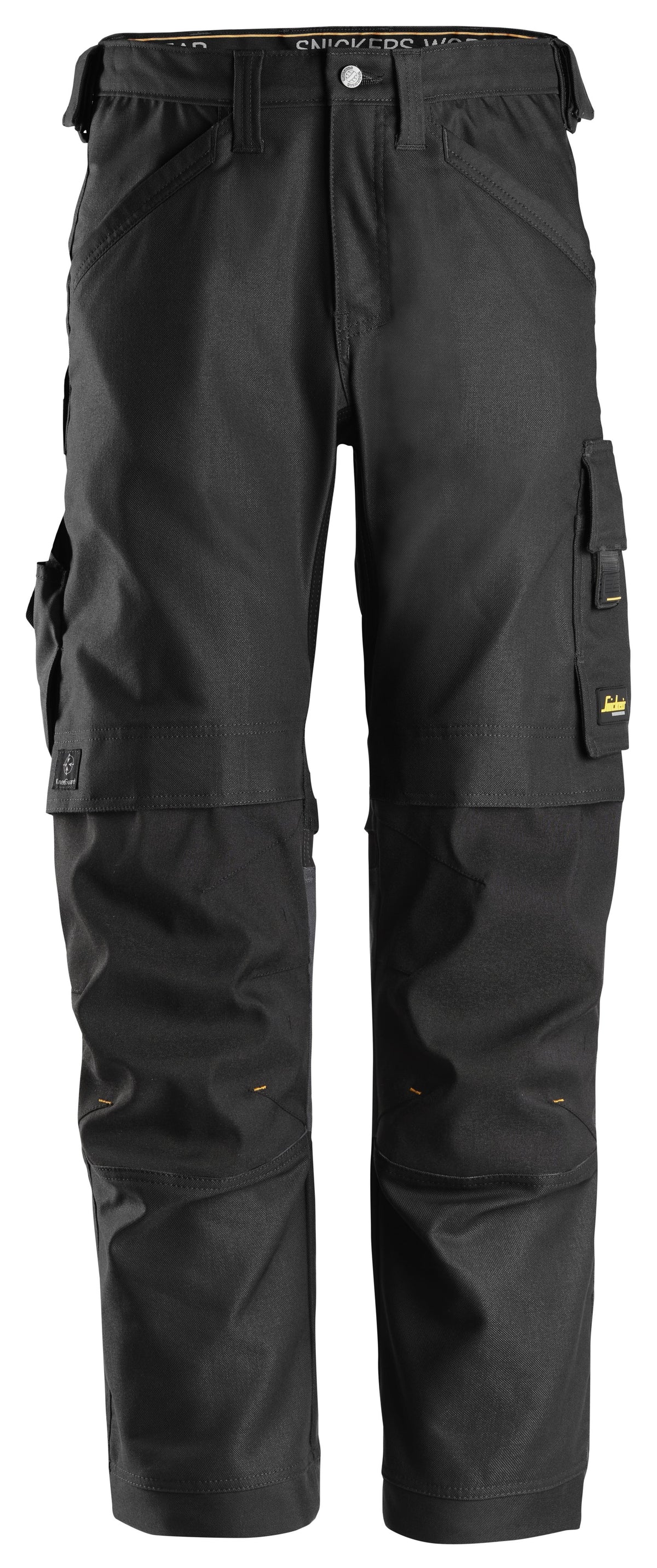 Snickers Workwear AllroundWork, Canvas+ Stretch Work Trousers+ in Black/Black