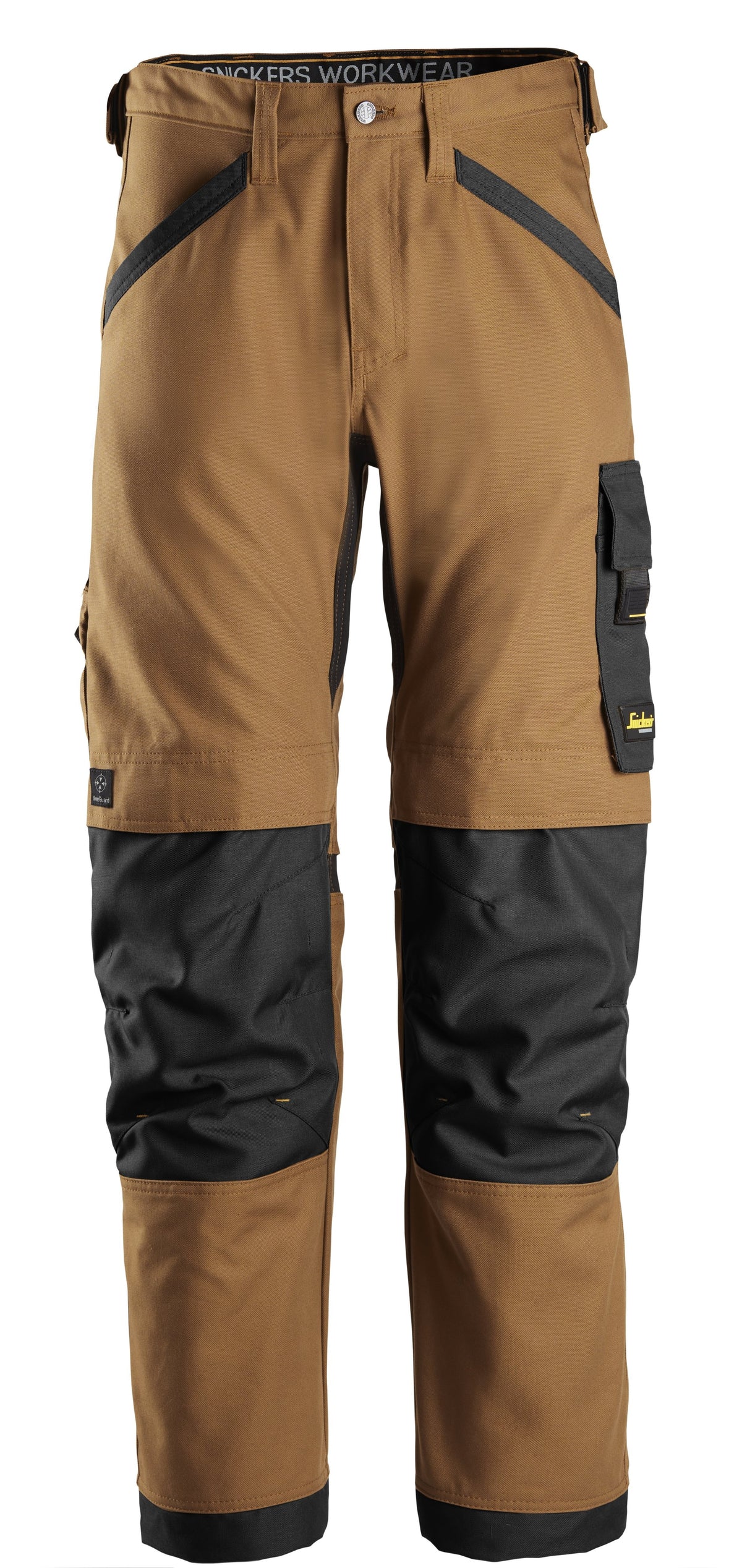 Snickers Workwear AllroundWork, Canvas+ Stretch Work Trousers+ in Brown/Black