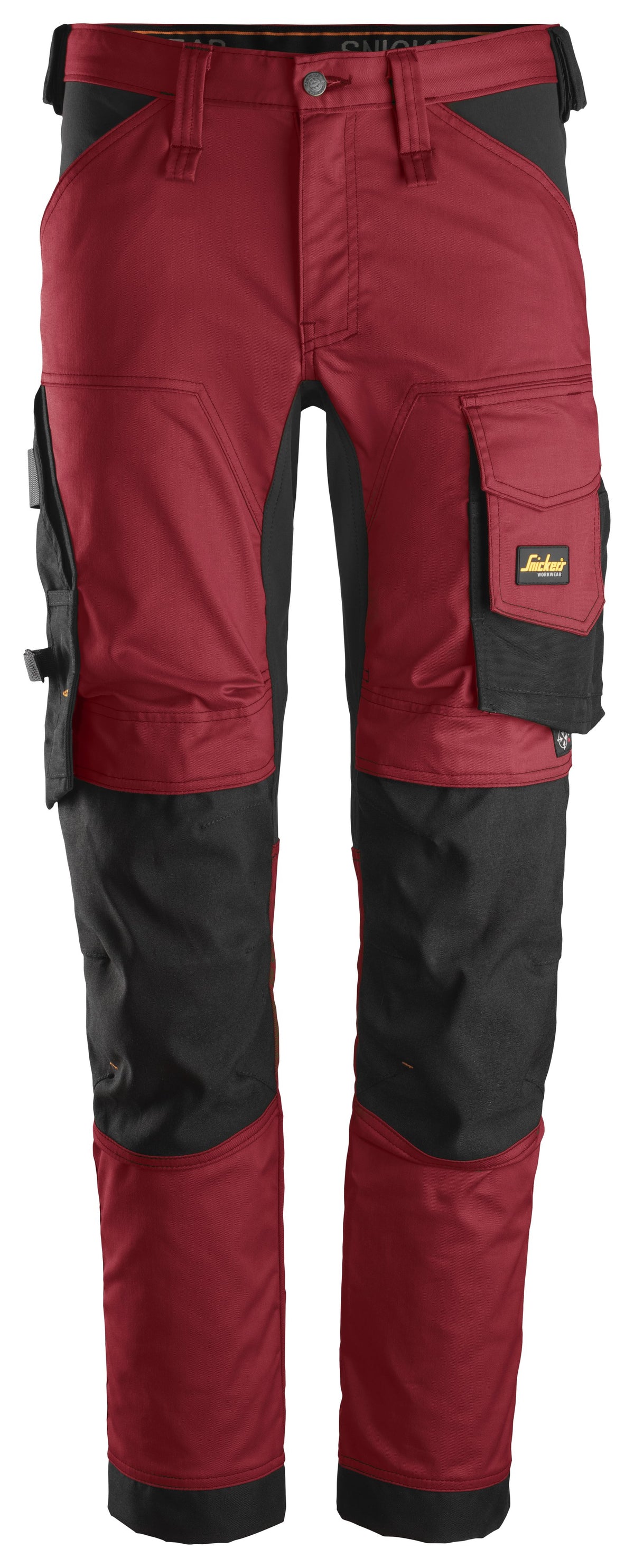 Snickers Workwear AllroundWork, Stretch Trousers in Chili Red/Black