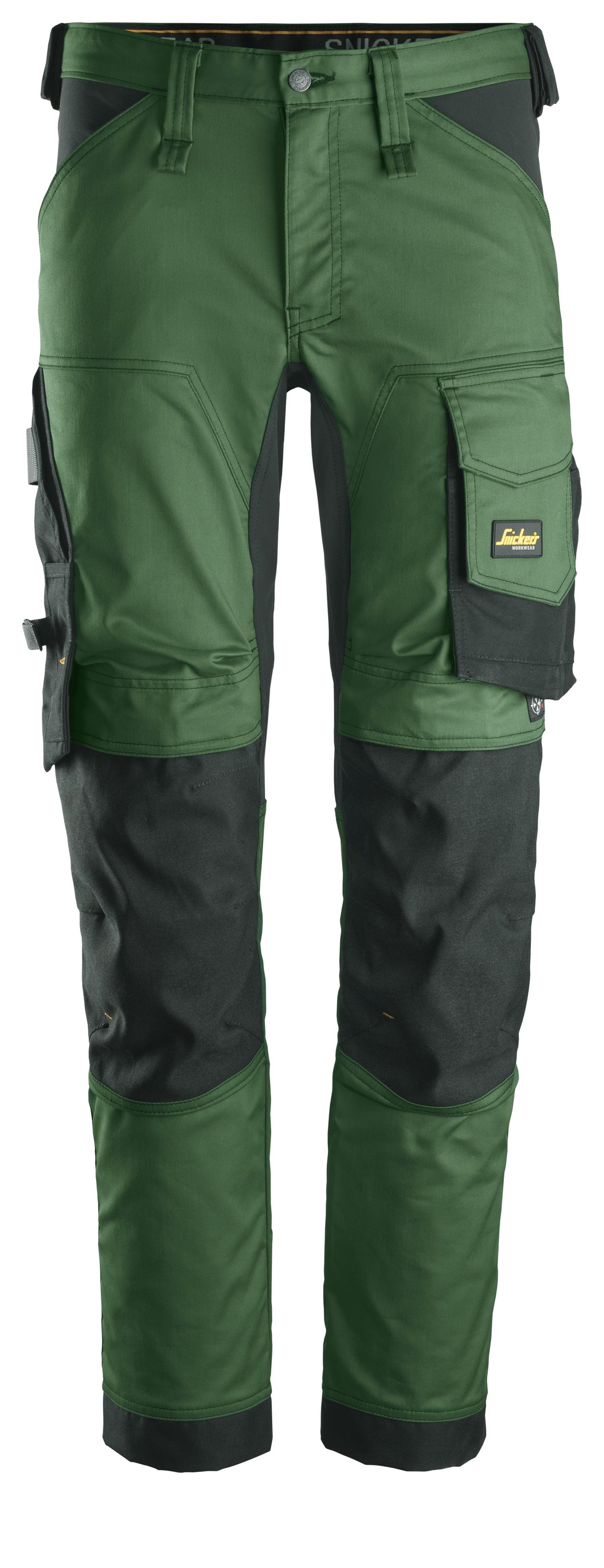 Snickers Workwear AllroundWork, Stretch Trousers in Forest Green/Black