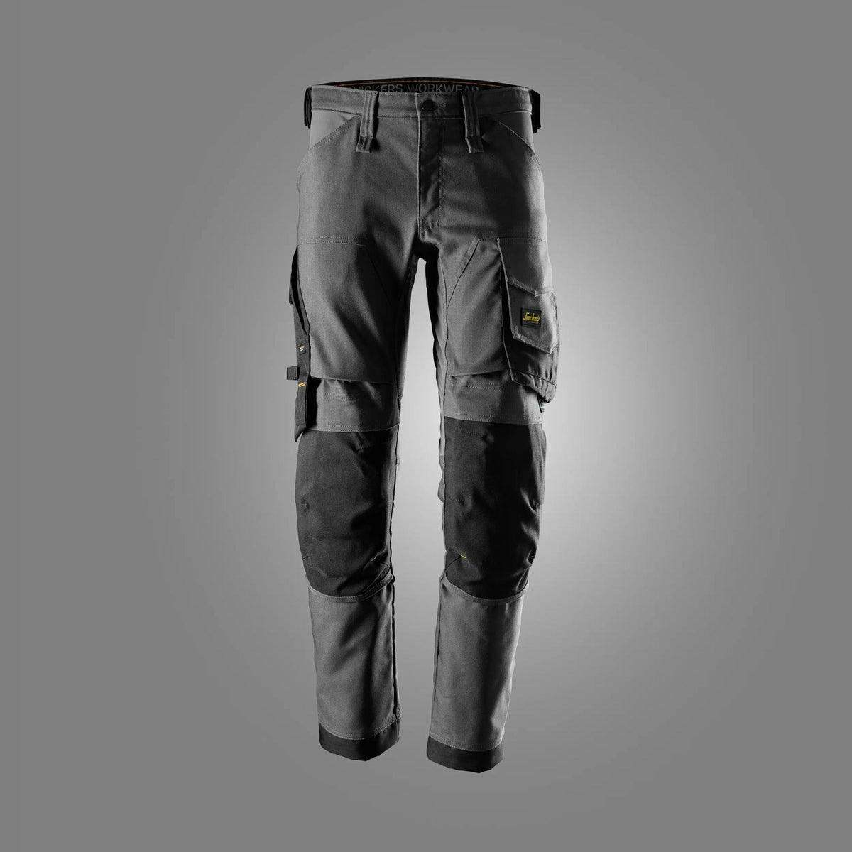 Snickers Workwear AllroundWork, Canvas Stretch Trousers in Steel Grey/Black
