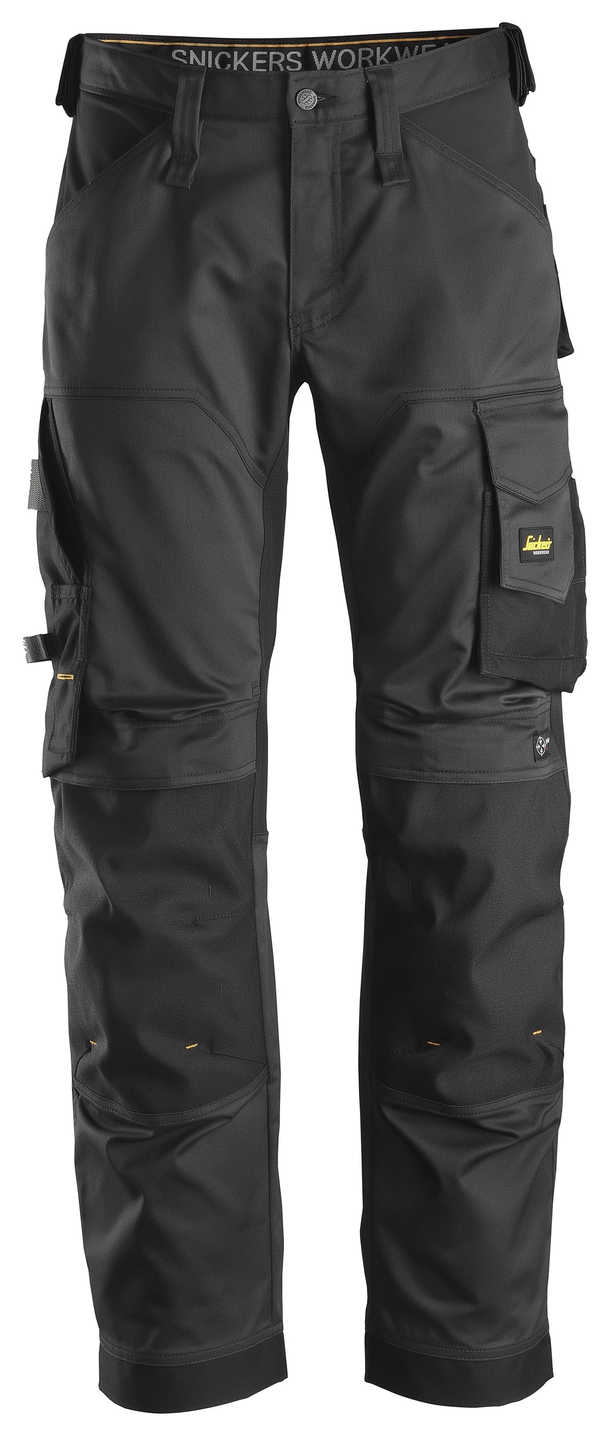 Snickers Workwear AllroundWork, Stretch Loose Fit Work Trousers in Black/Black