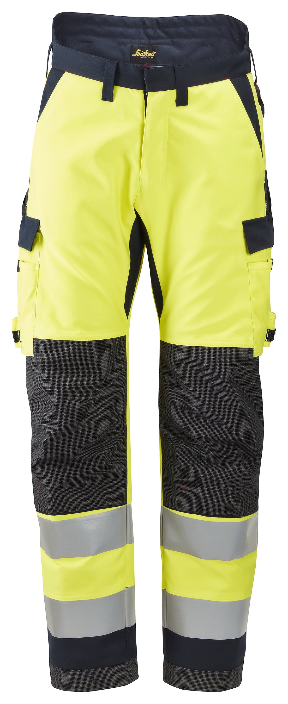 Snickers Workwear ProtecWork, Insulated Trousers, High-Vis Class 2 in Hi-Vis Yellow/Navy