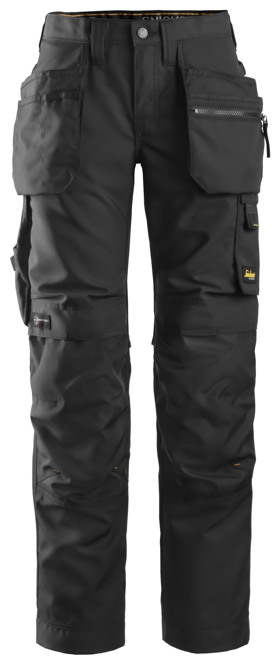 Snickers Workwear AllroundWork, Women's Work Trousers+ Holster Pockets in Black/Black