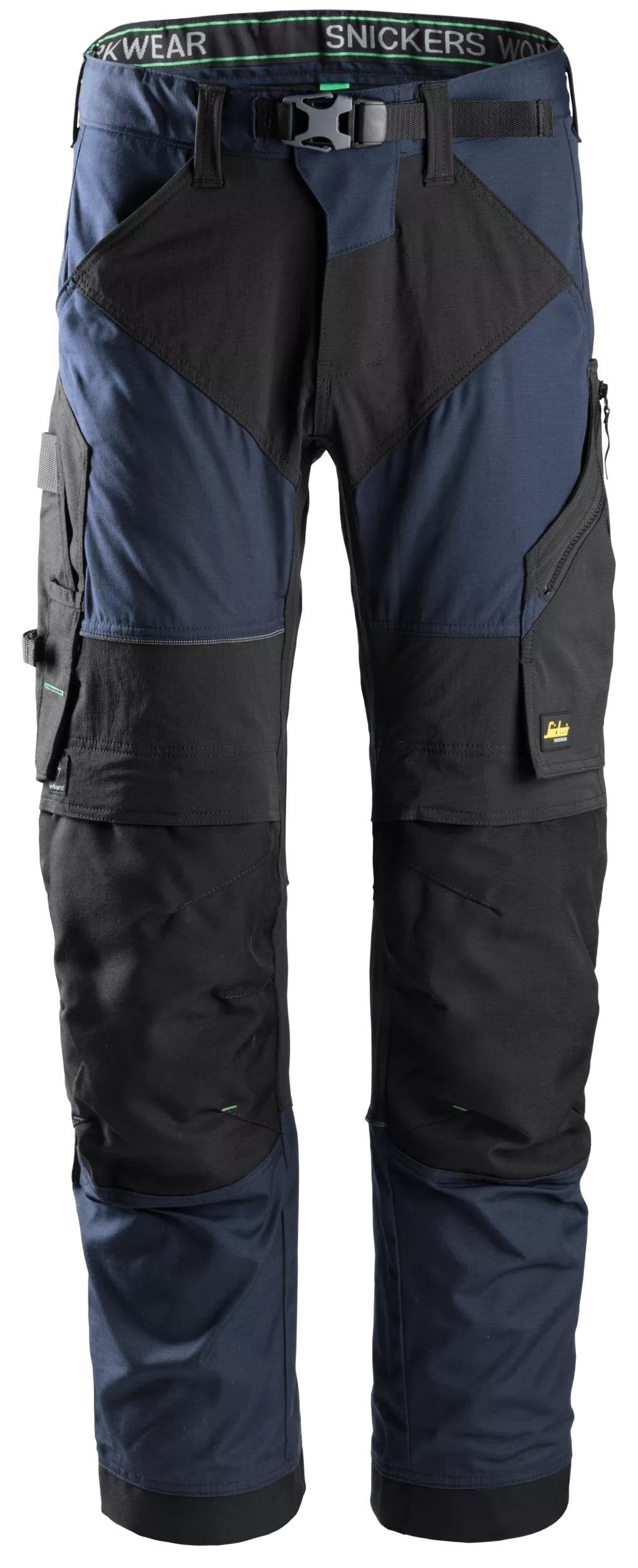 Snickers Workwear FlexiWork, Work Trousers+ in Navy/Black