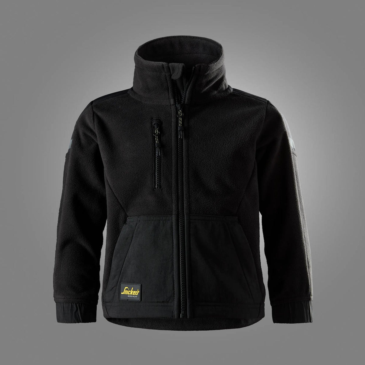 Snickers Workwear Junior Windblocker Fleece Jacket in Black/Black