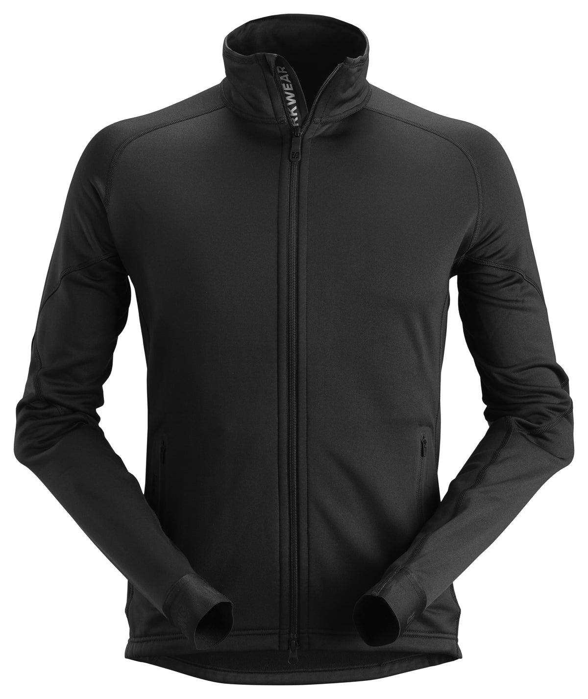 Snickers Workwear FlexiWork, Polartec® Power Stretch® 2.0 Full Zip Fleece Jacket in Black