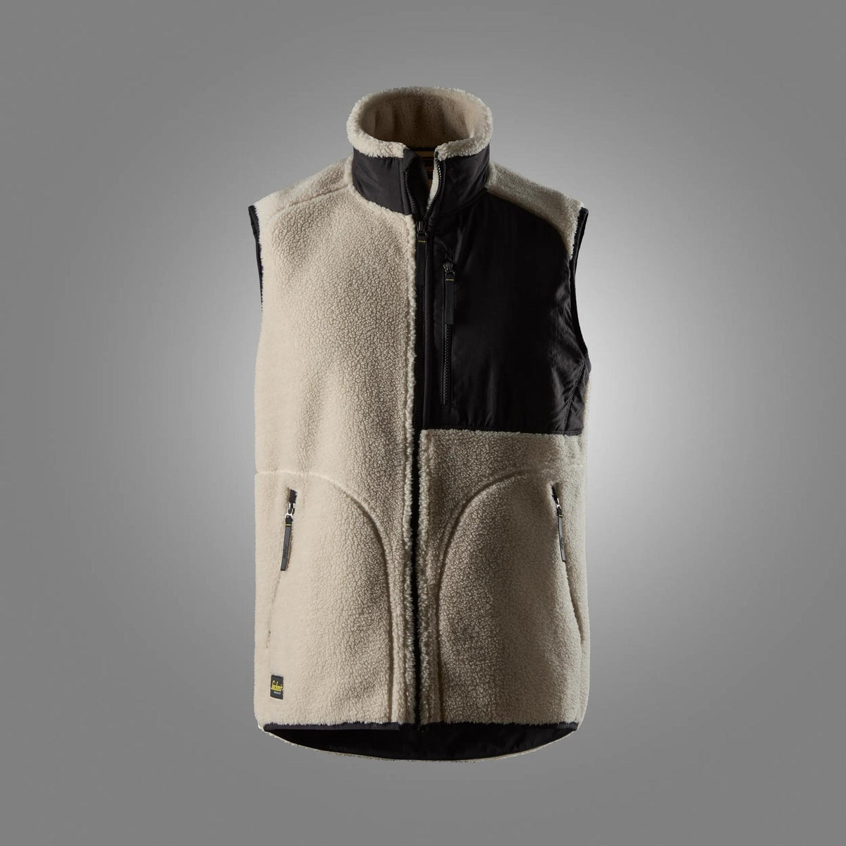 Snickers Workwear Pile Vest in Light Sand/Black