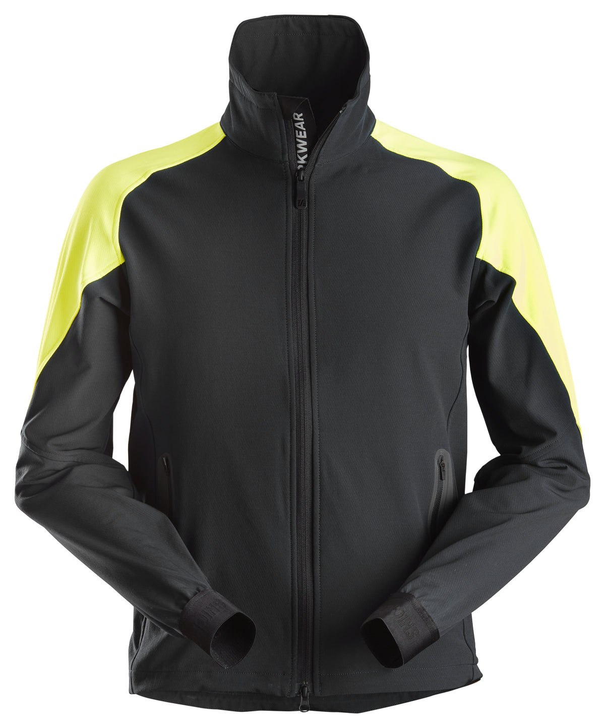 Snickers Workwear FlexiWork, Neon Jacket in Black/Neon Yellow