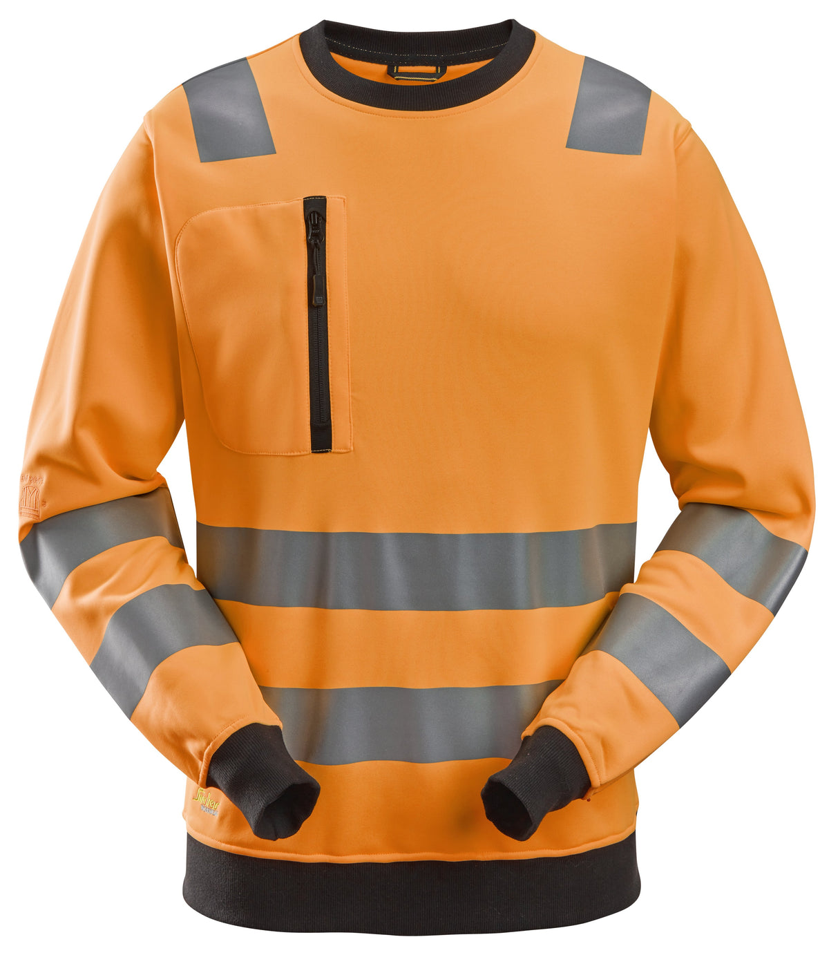 Snickers Workwear High-Vis Class 2/3, Sweatshirt in Hi-Vis Orange