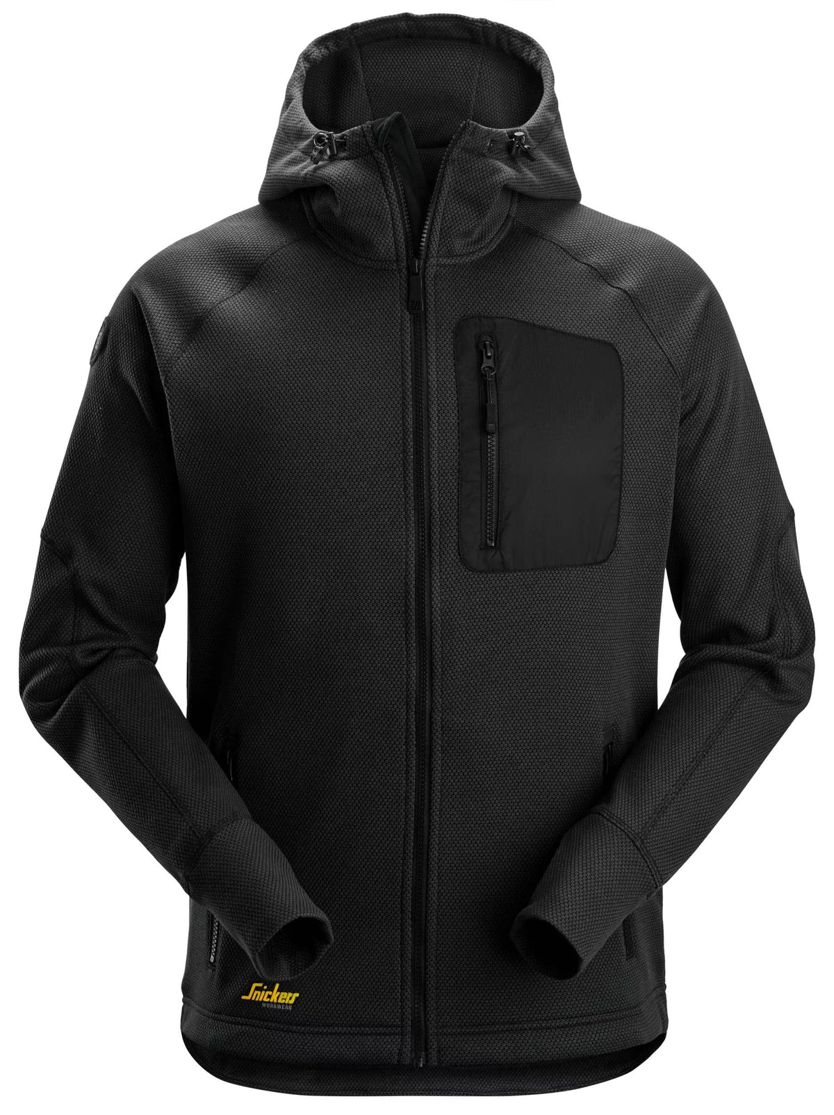 Snickers Workwear FlexiWork, Fleece Hoodie in Black