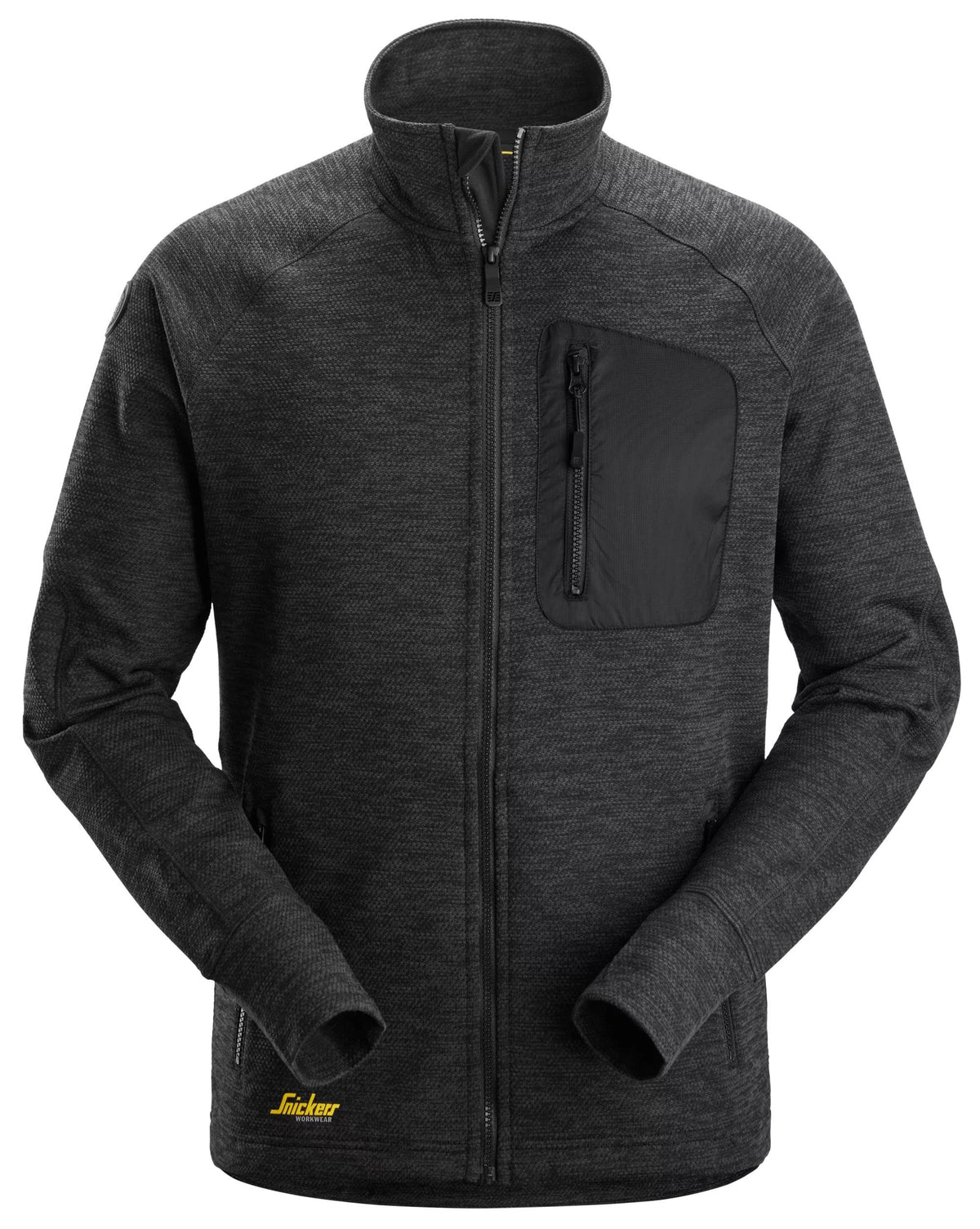 Snickers Workwear FlexiWork, Fleece Jacket in Black/Black