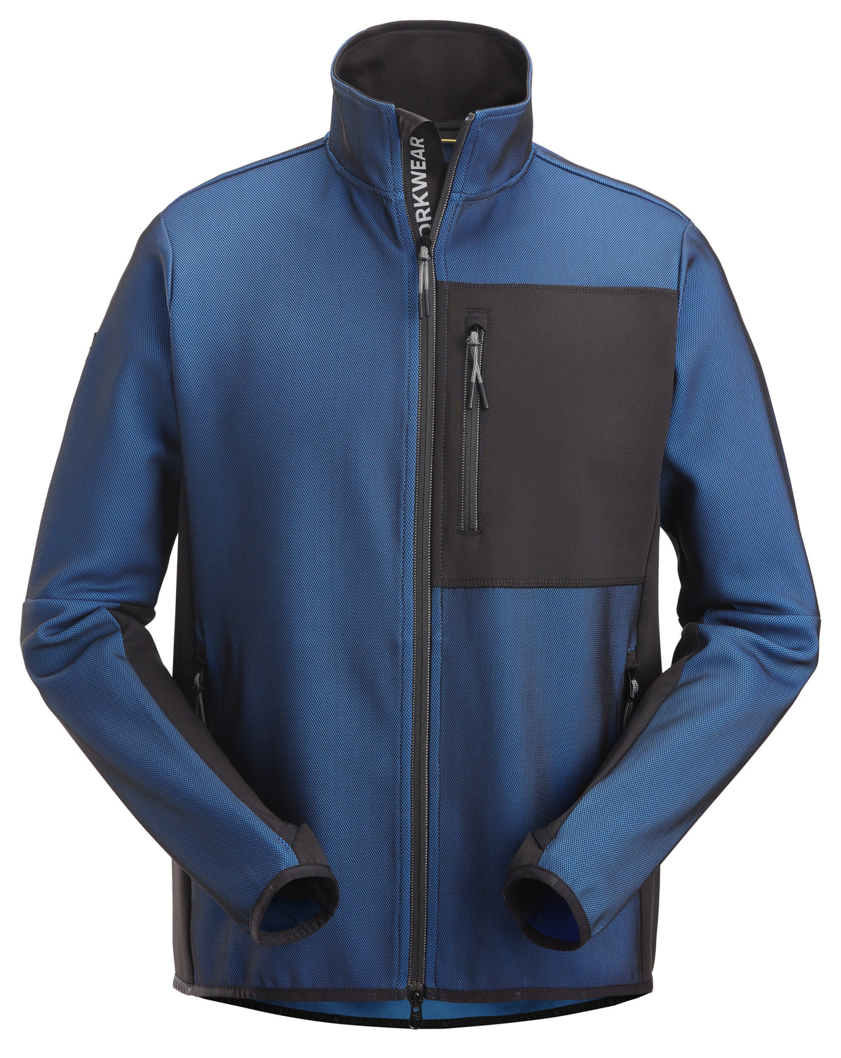 Snickers Workwear FlexiWork, Full Zip Midlayer Jacket in True Blue/Black