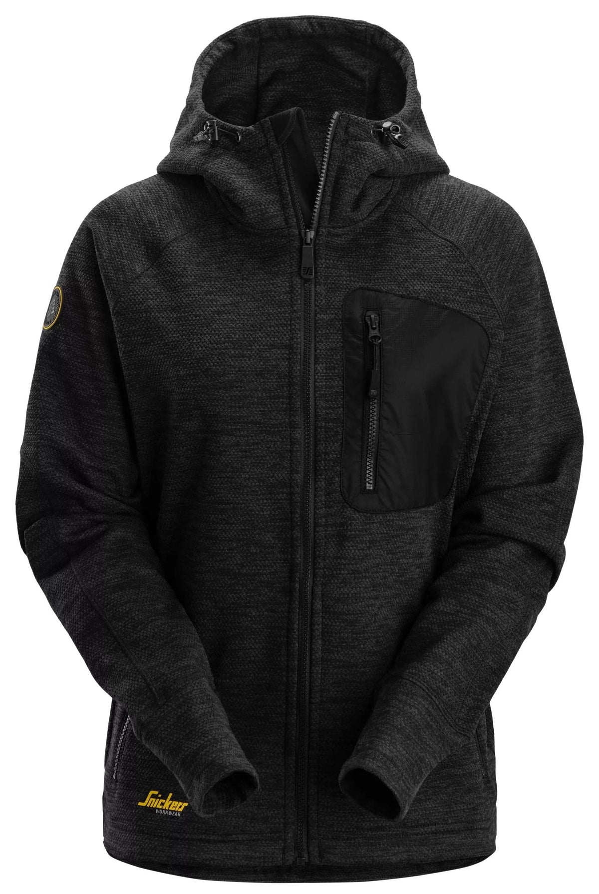 Snickers Workwear FlexiWork, Women's Fleece Hoodie in Black
